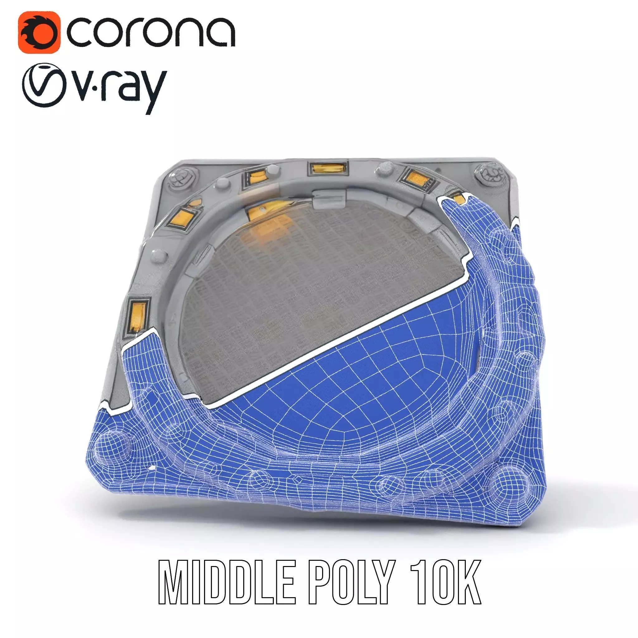 Futuristic Portal Device Model Pack Low-poly 3D model_24