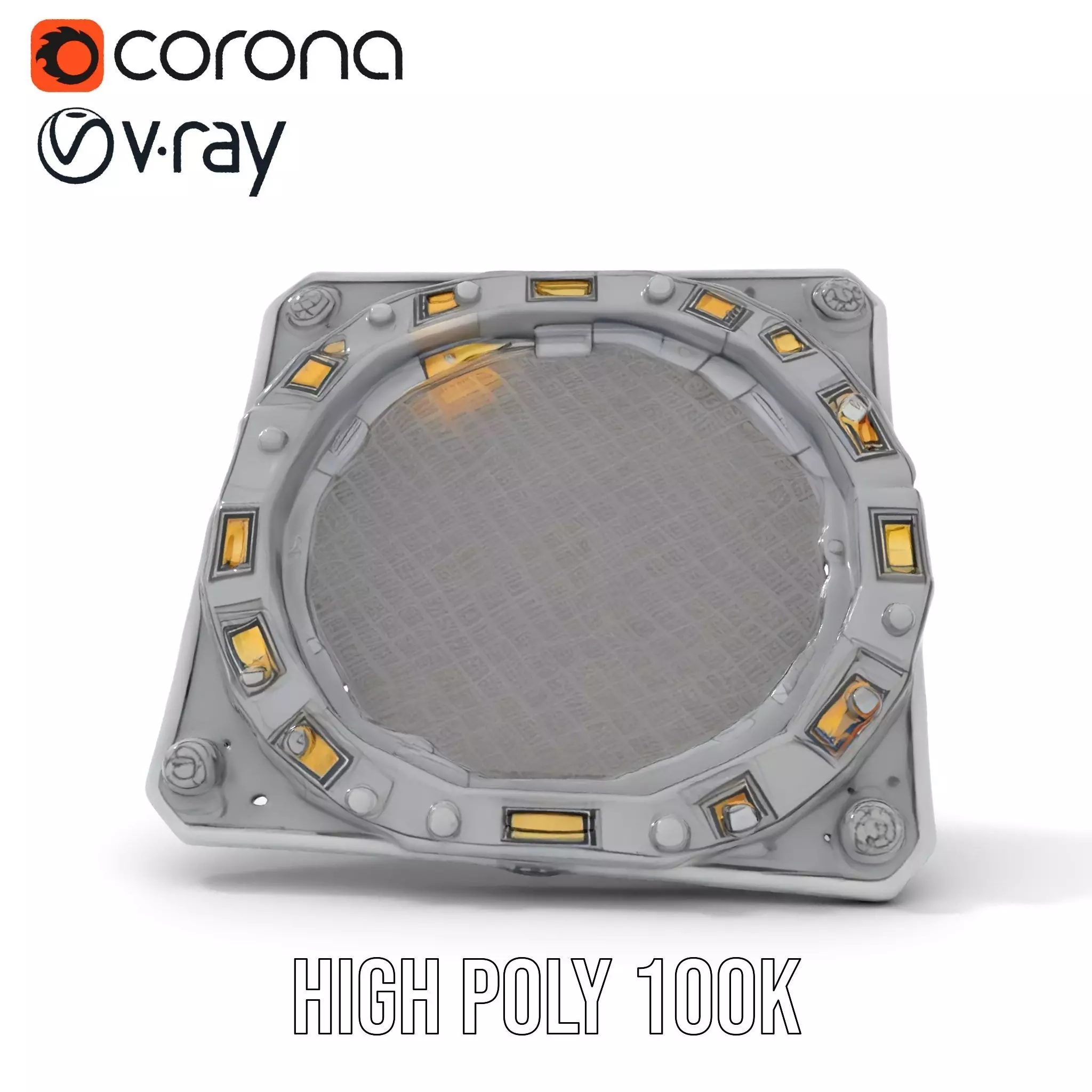 Futuristic Portal Device Model Pack Low-poly 3D model_23