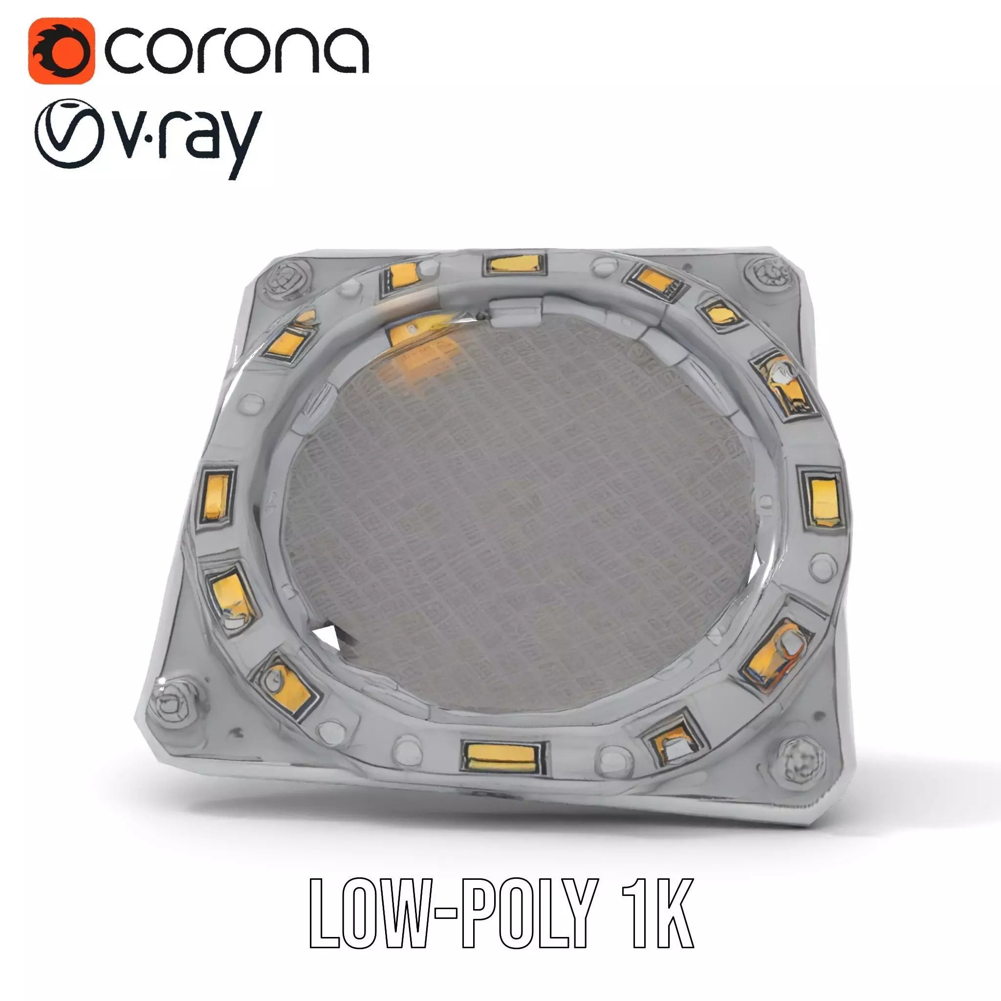 Futuristic Portal Device Model Pack Low-poly 3D model_19