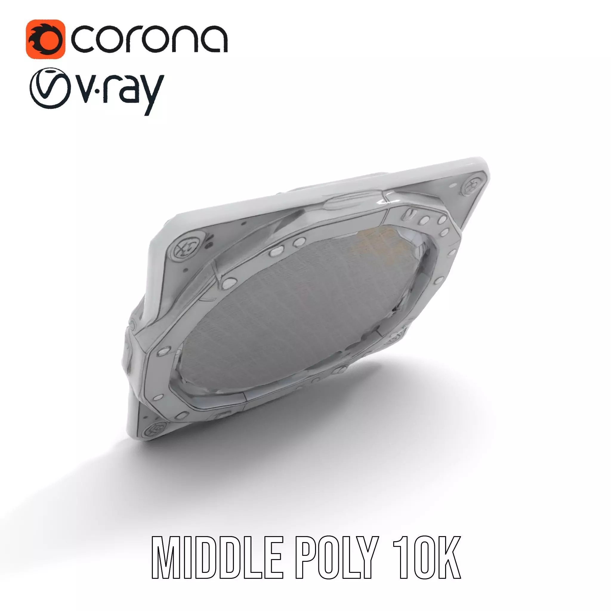 Futuristic Portal Device Model Pack Low-poly 3D model_6