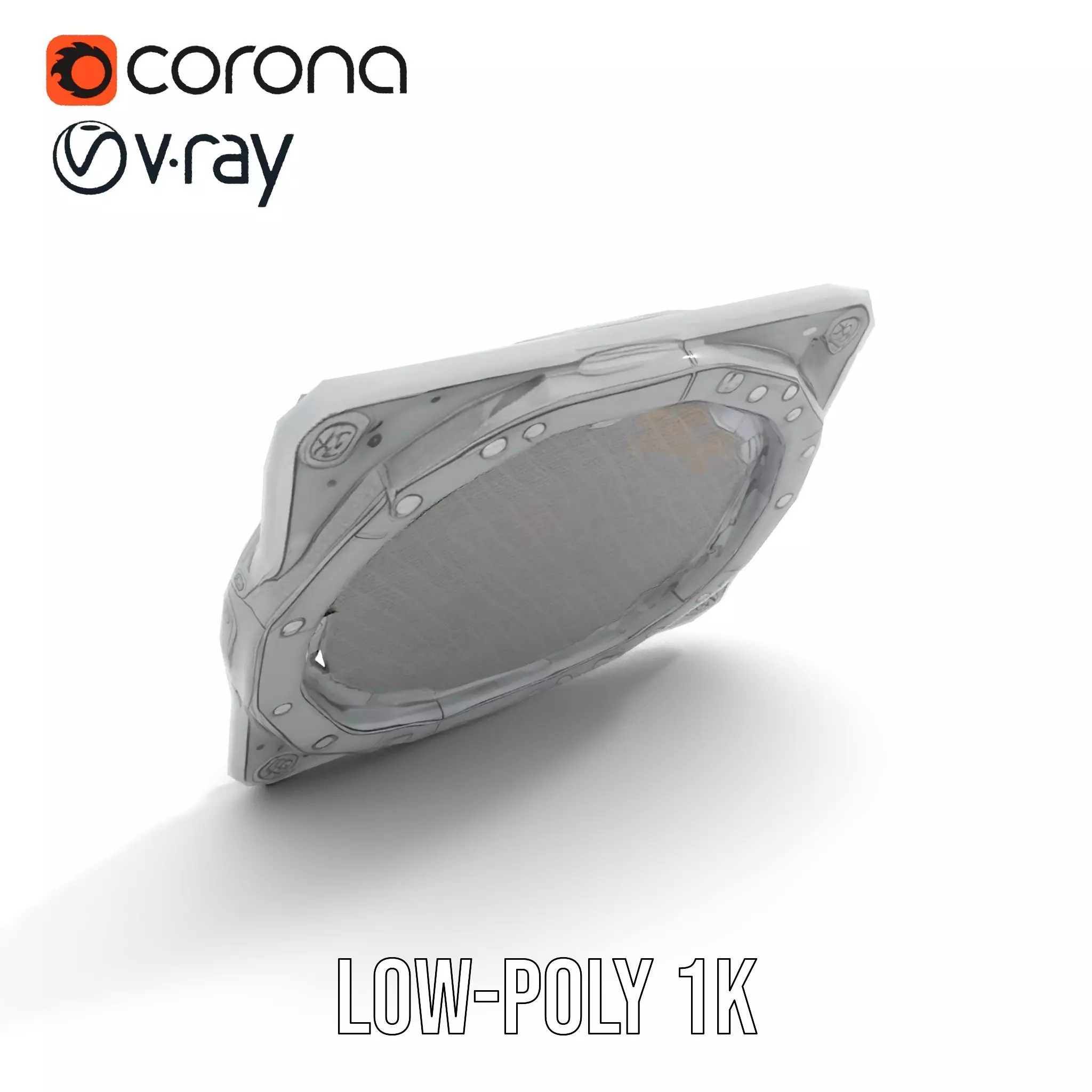 Futuristic Portal Device Model Pack Low-poly 3D model_7