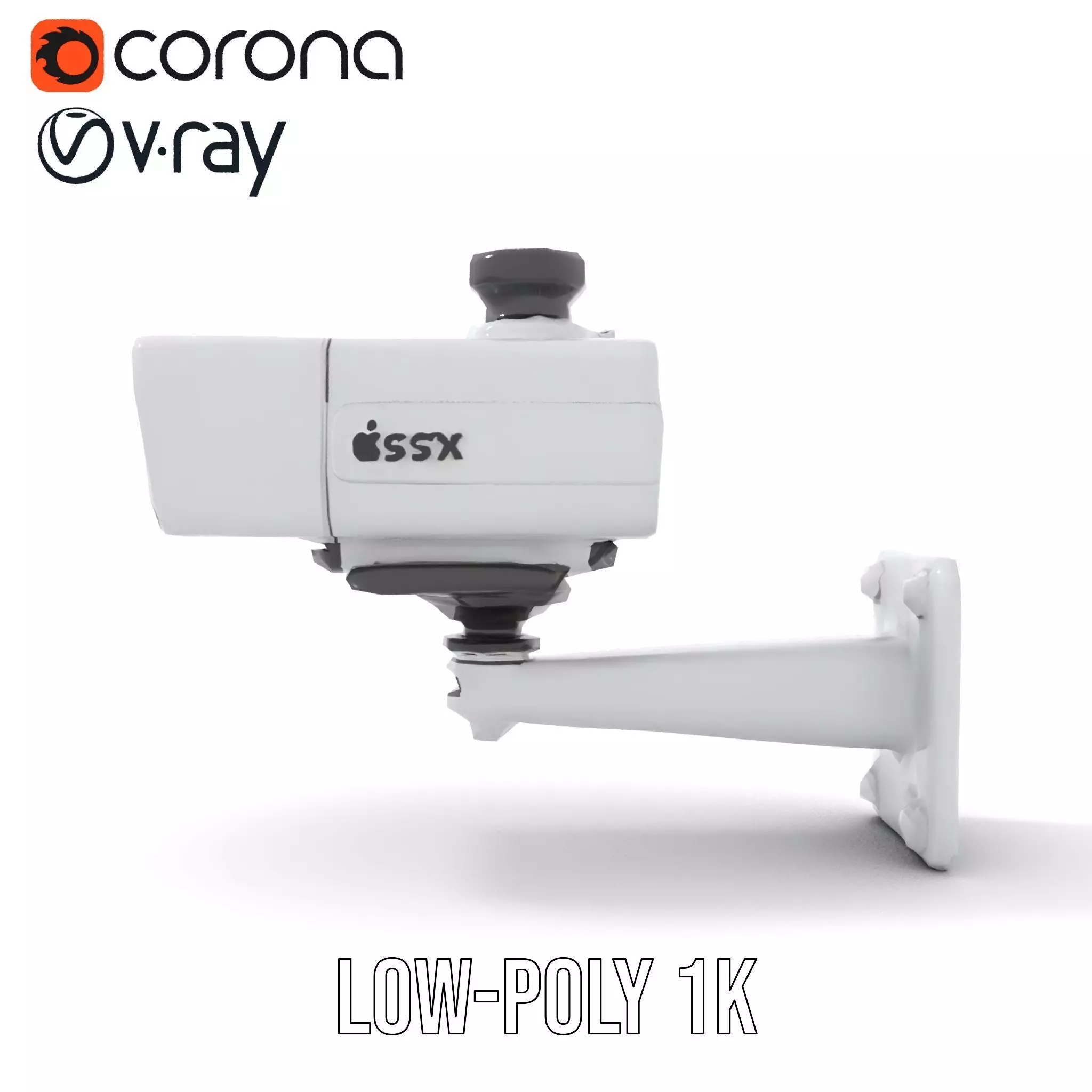 Surveillance Camera Model Pack with Adjustable Mount Low-poly 3D model_26