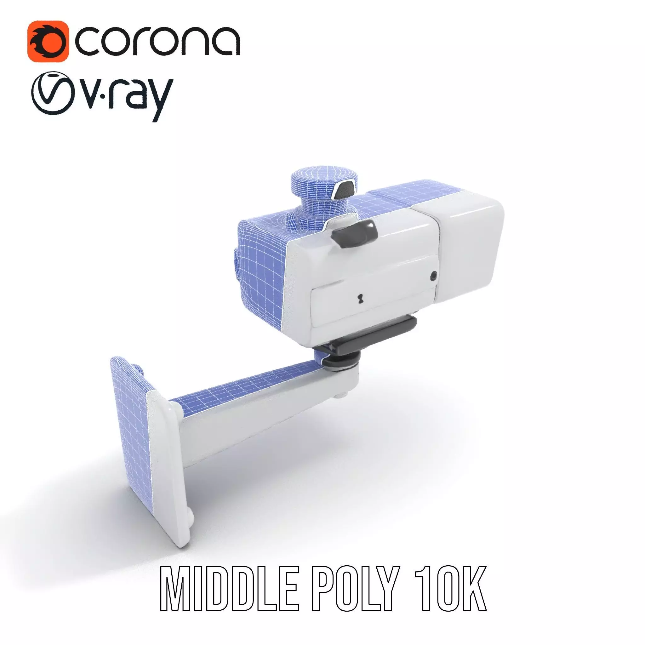 Surveillance Camera Model Pack with Adjustable Mount Low-poly 3D model_19