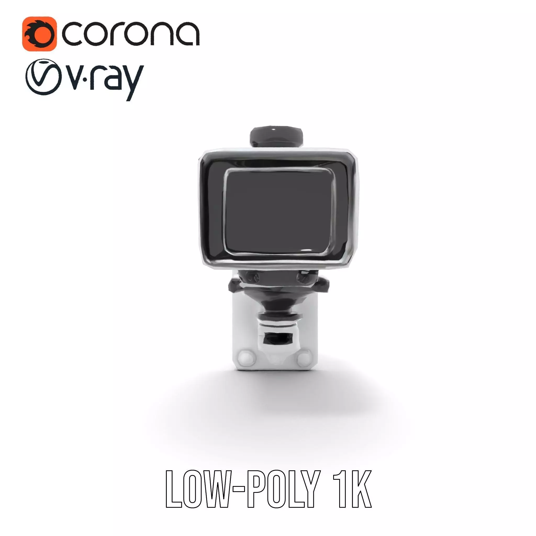 Surveillance Camera Model Pack with Adjustable Mount Low-poly 3D model_10