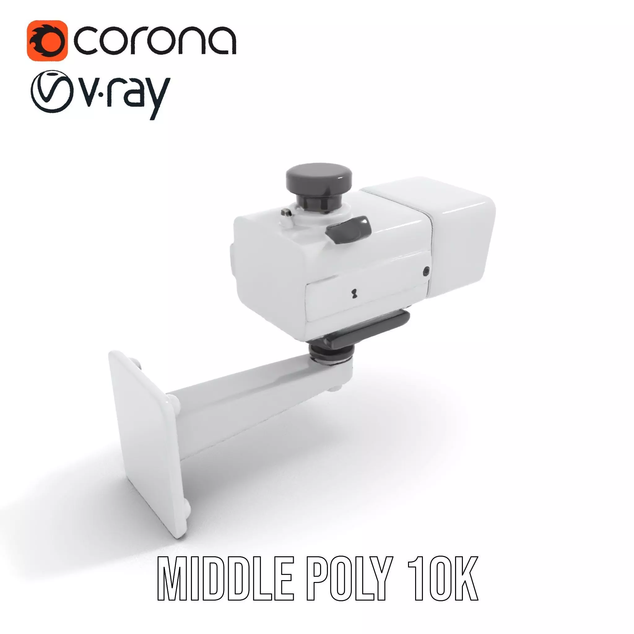 Surveillance Camera Model Pack with Adjustable Mount Low-poly 3D model_22