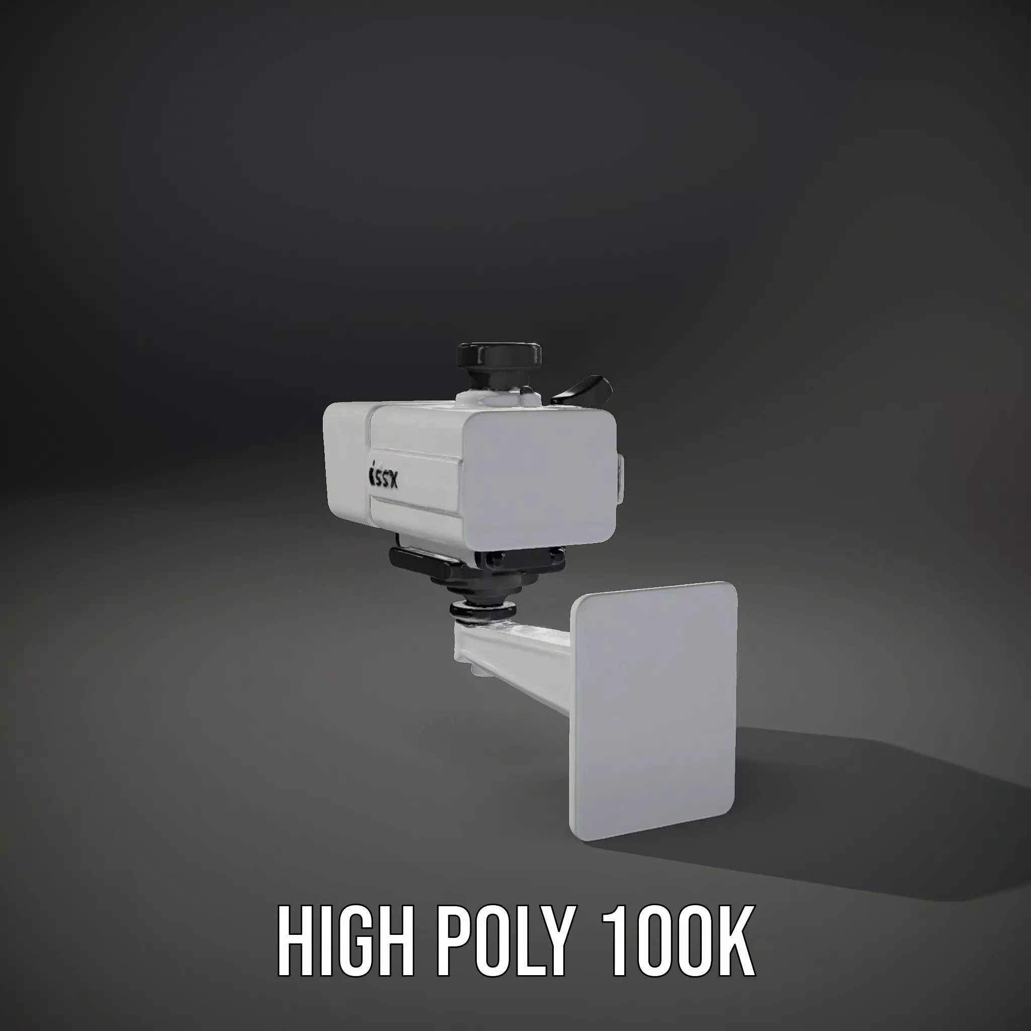 Surveillance Camera Model Pack with Adjustable Mount Low-poly 3D model_9