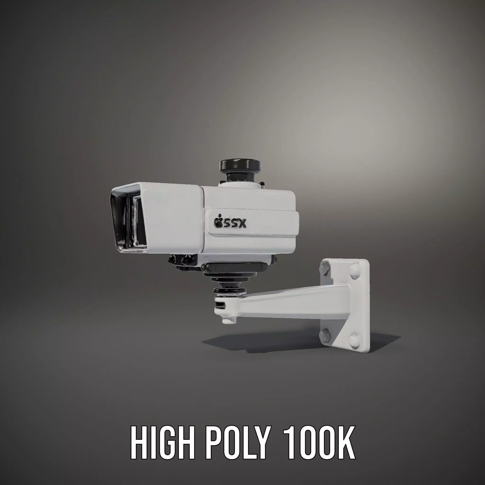 Surveillance Camera Model Pack with Adjustable Mount Low-poly 3D model_11