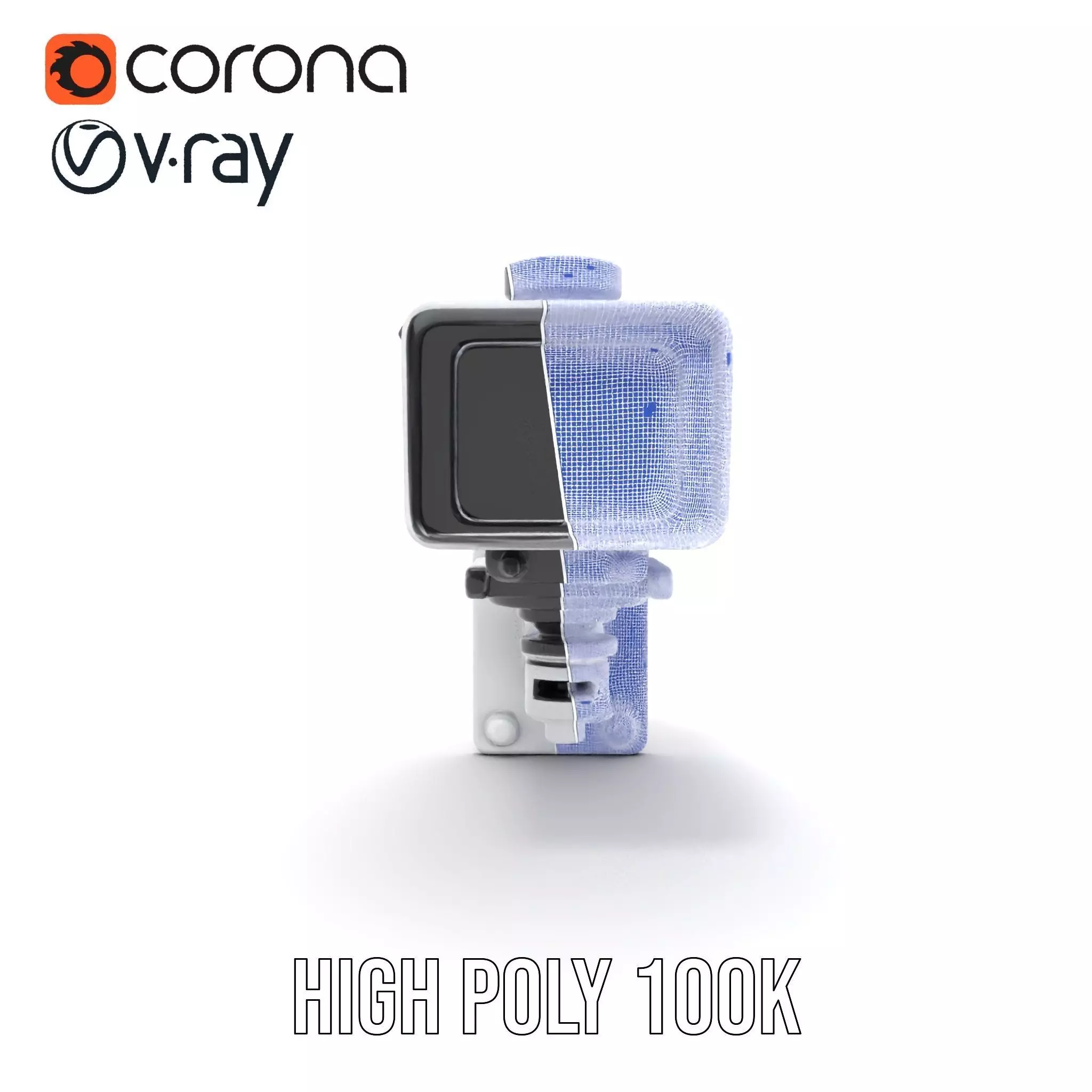 Surveillance Camera Model Pack with Adjustable Mount Low-poly 3D model_30