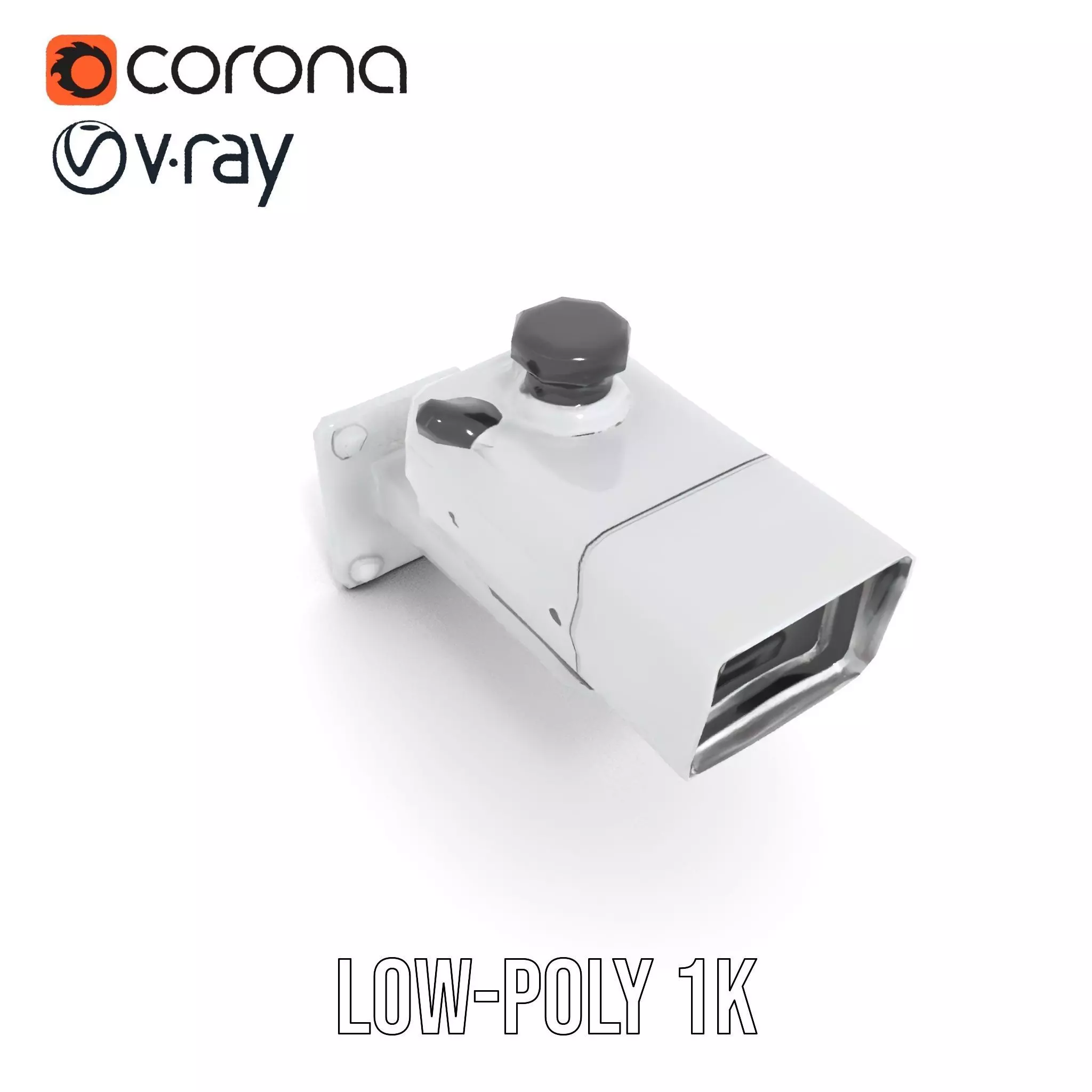 Surveillance Camera Model Pack with Adjustable Mount Low-poly 3D model_13