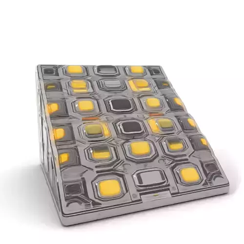 Hexagonal Light Grid model pack with illuminated tiles design Low-poly 3D model