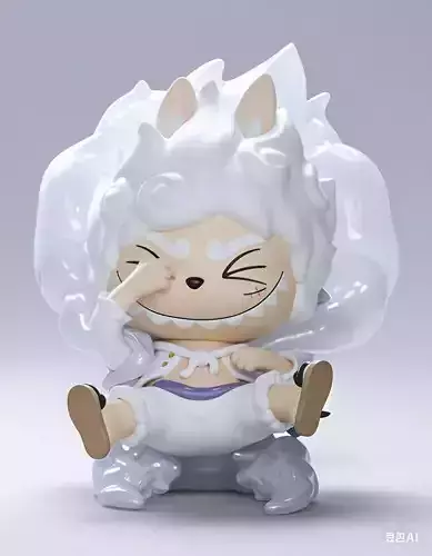Labubu The Monsters x One Piece Series Monkey D Luffy 3D print model