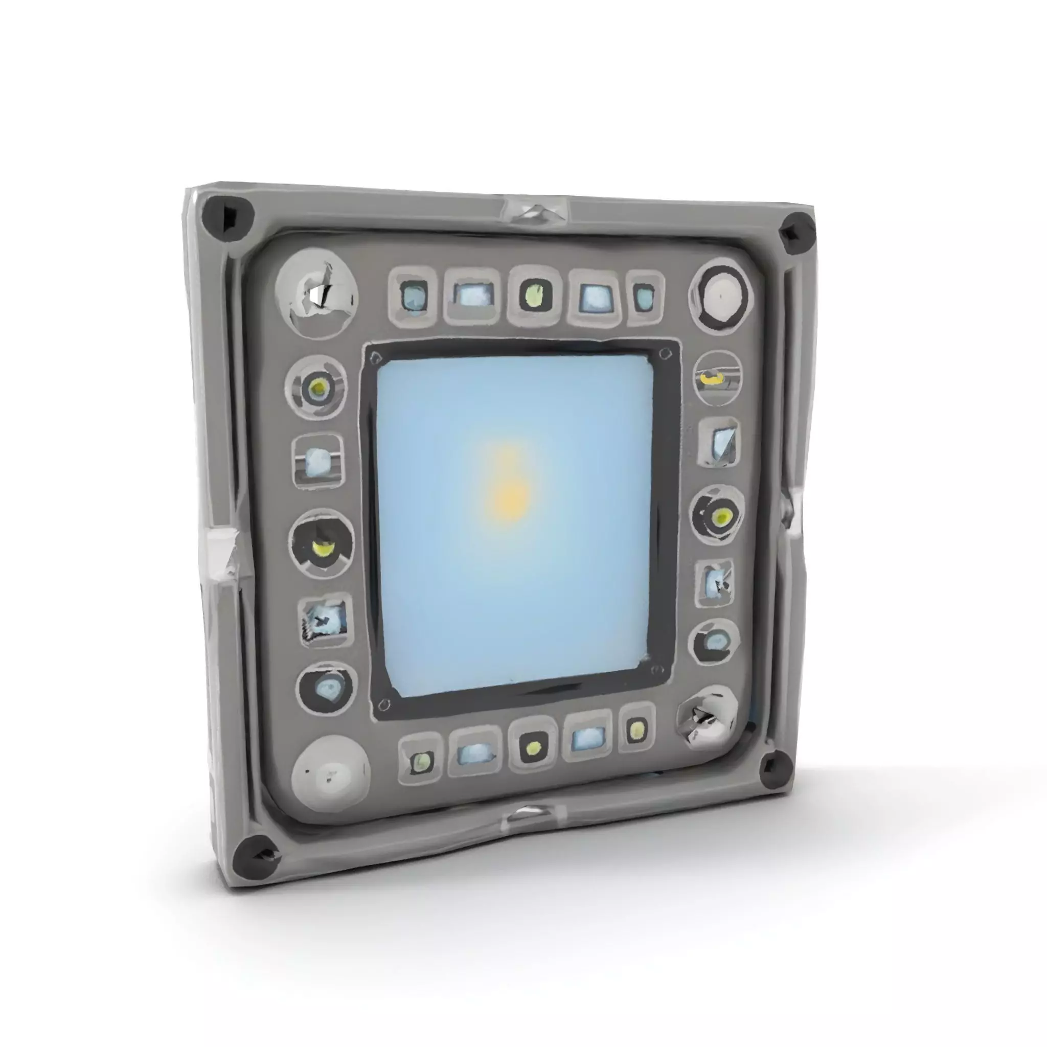 Industrial LED Light Panel model pack Low-poly 3D model_9