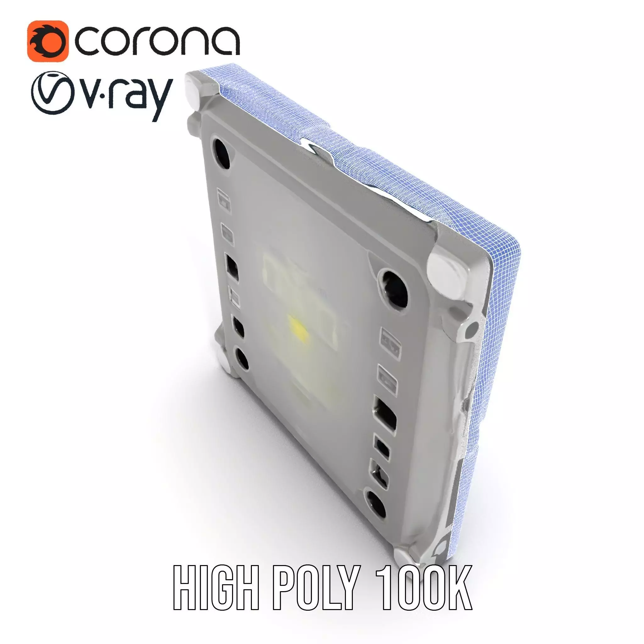 Industrial LED Light Panel model pack Low-poly 3D model_33