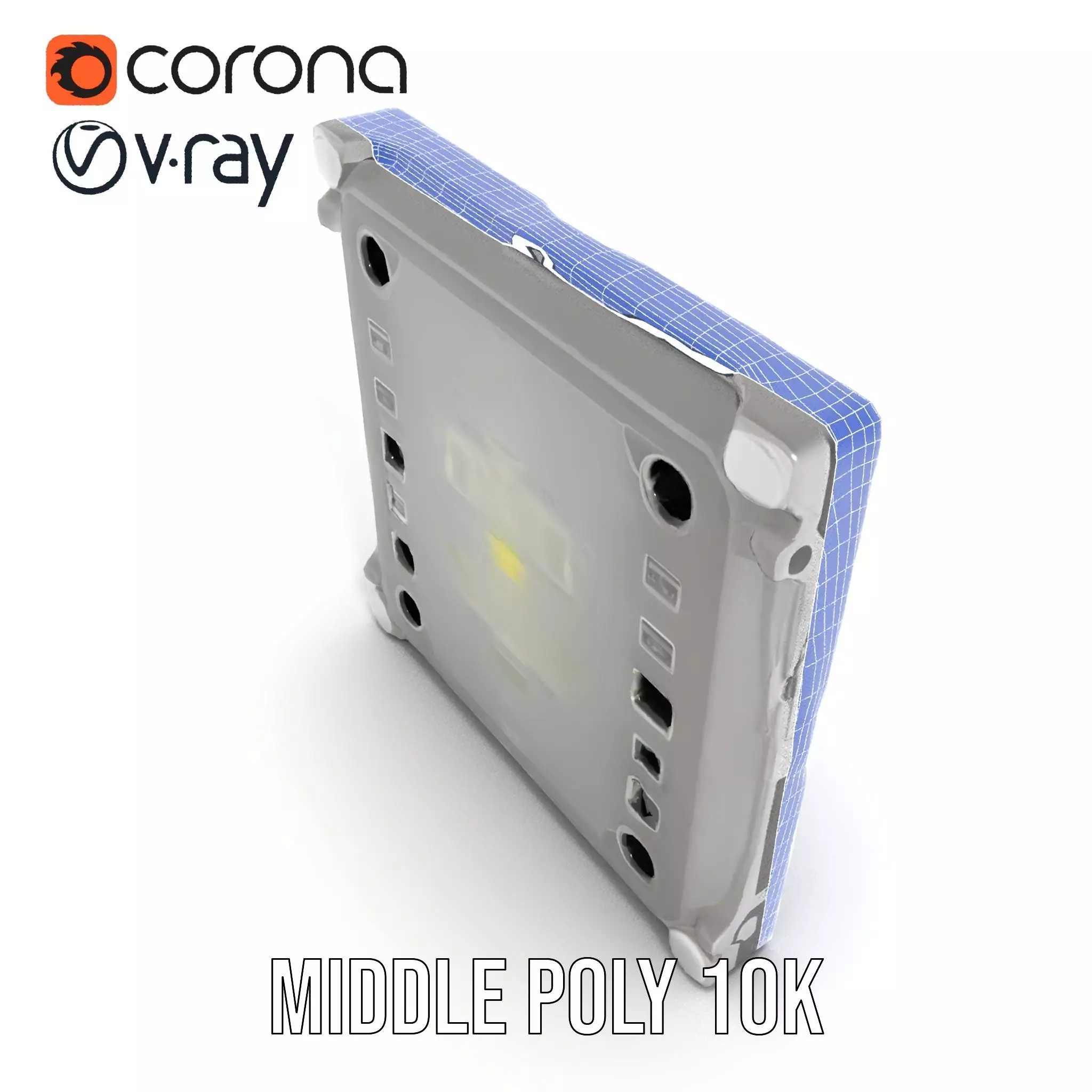 Industrial LED Light Panel model pack Low-poly 3D model_29