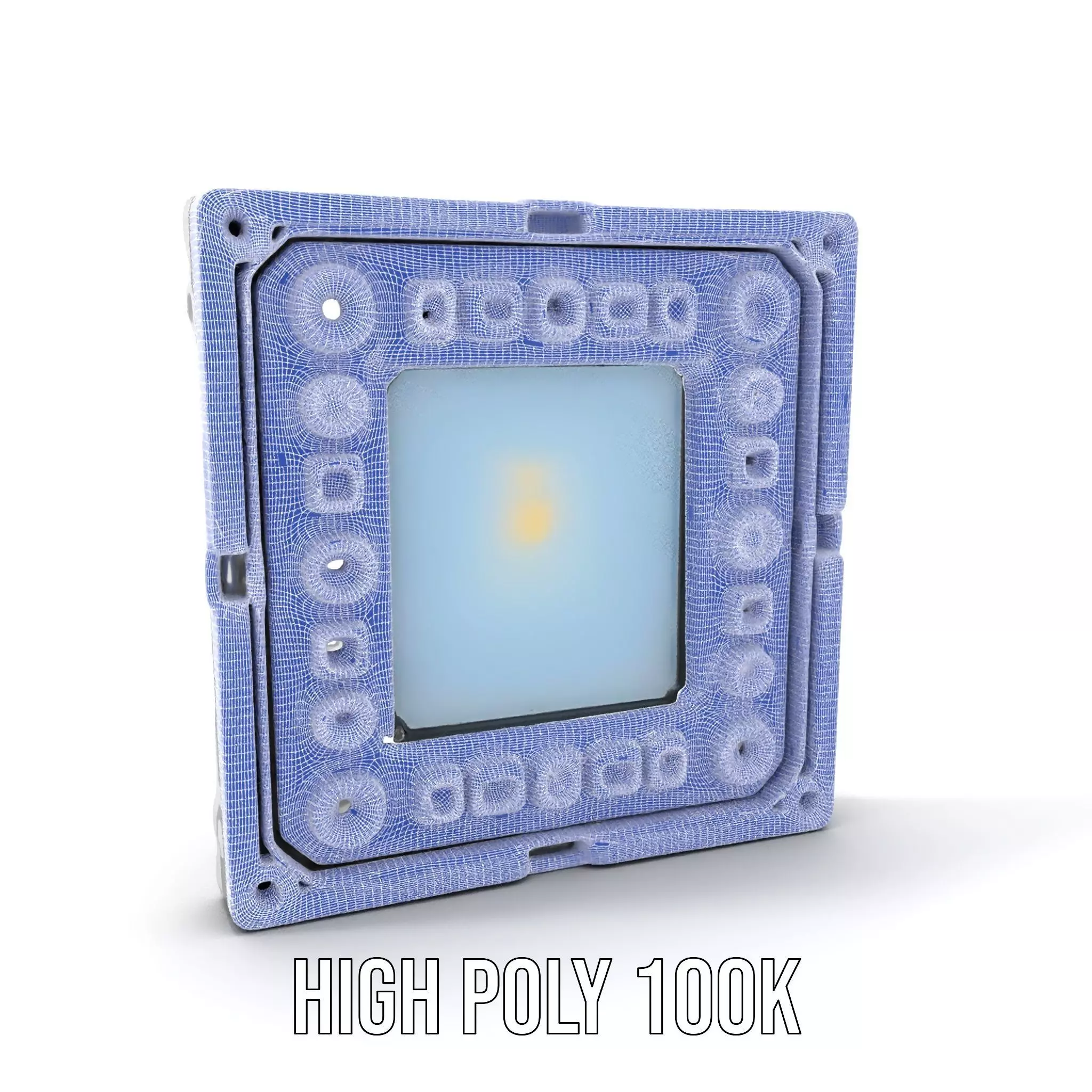 Industrial LED Light Panel model pack Low-poly 3D model_4