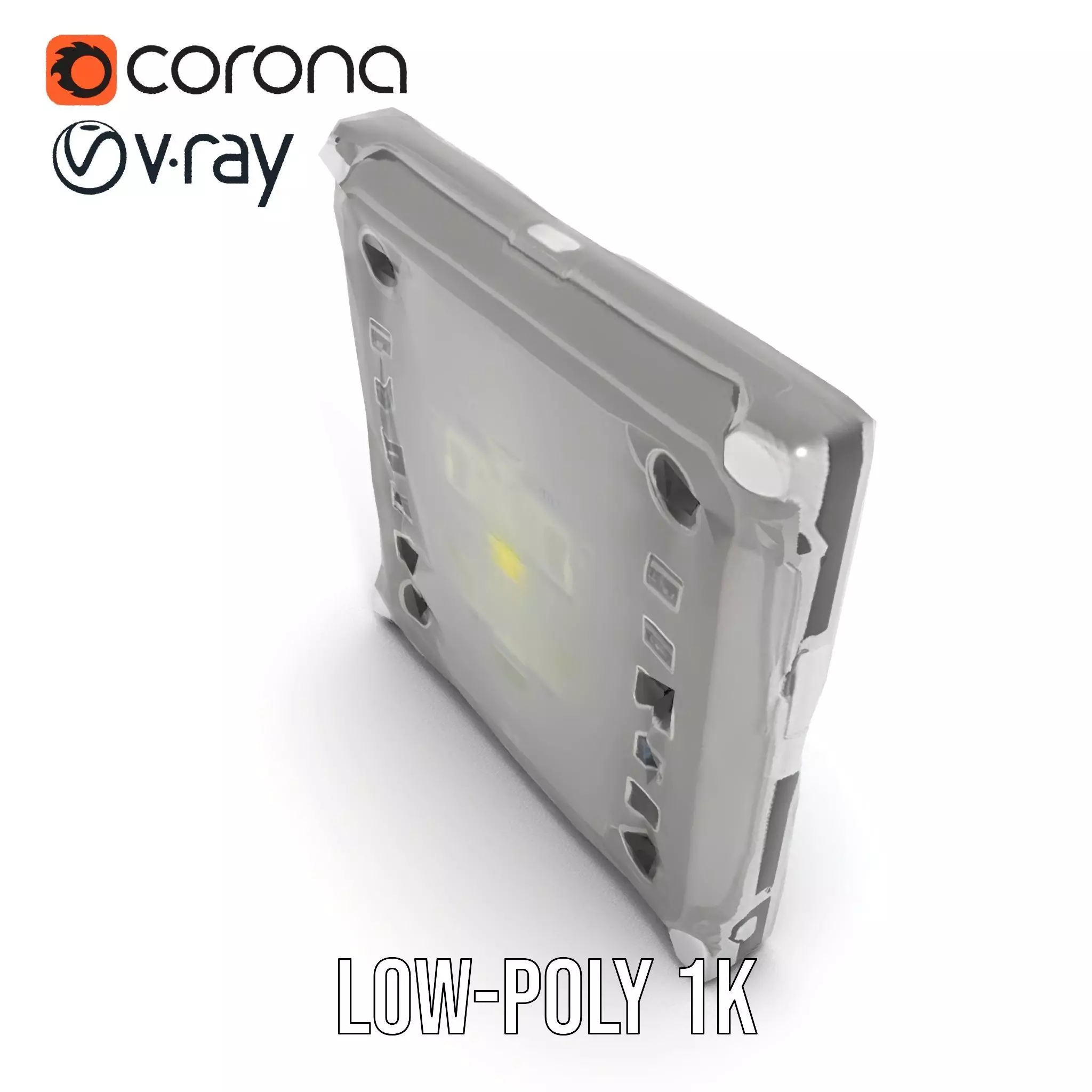 Industrial LED Light Panel model pack Low-poly 3D model_17