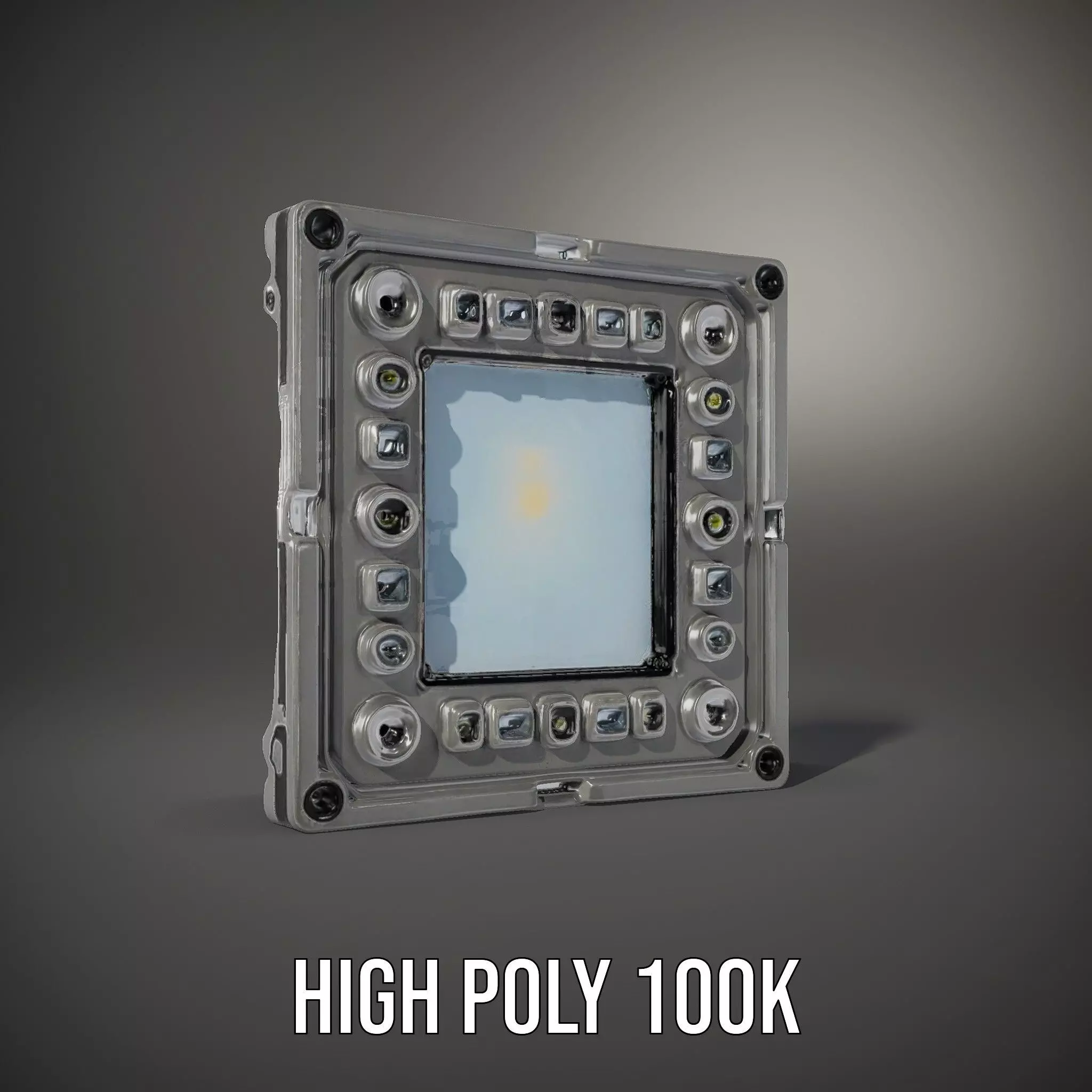 Industrial LED Light Panel model pack Low-poly 3D model_10