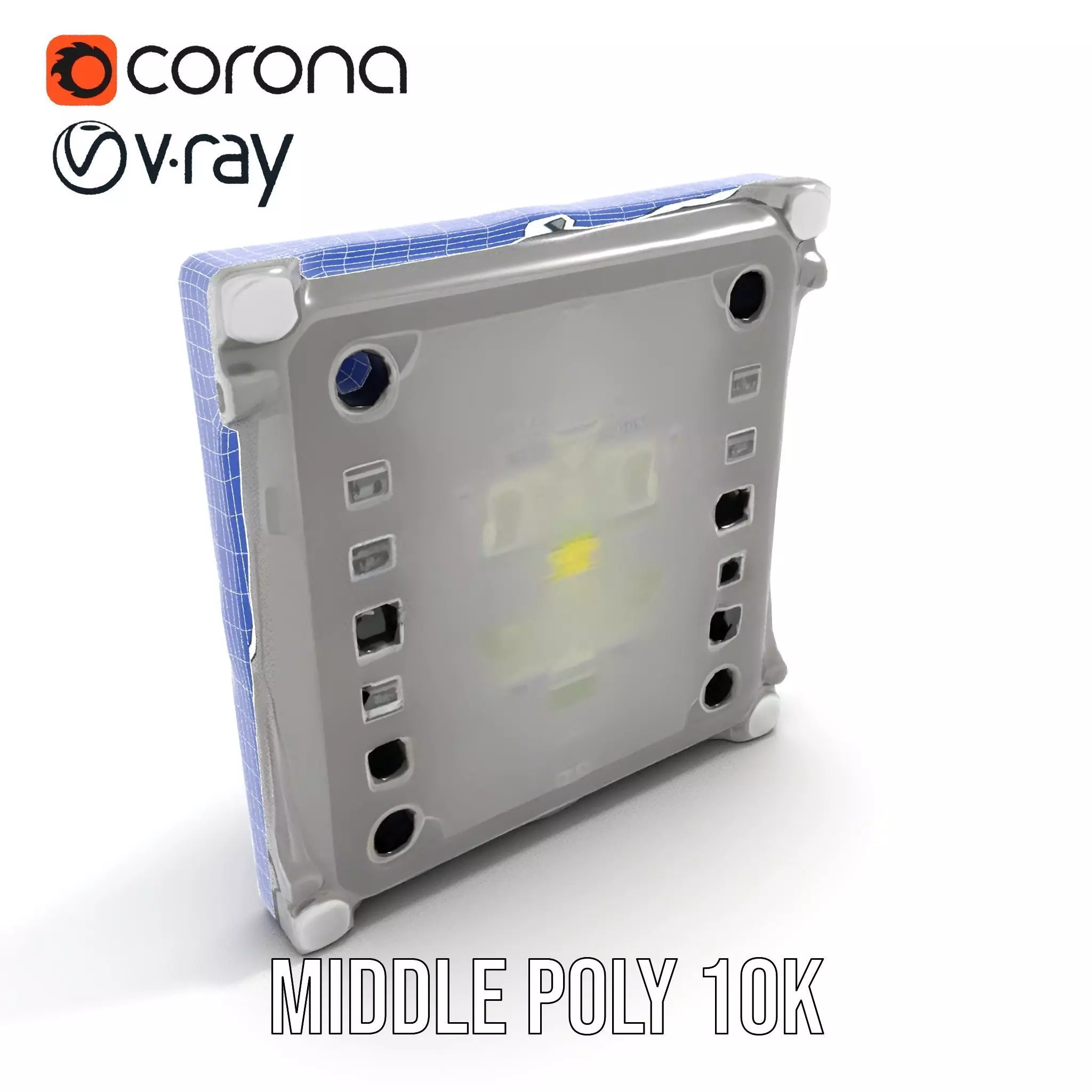 Industrial LED Light Panel model pack Low-poly 3D model_26