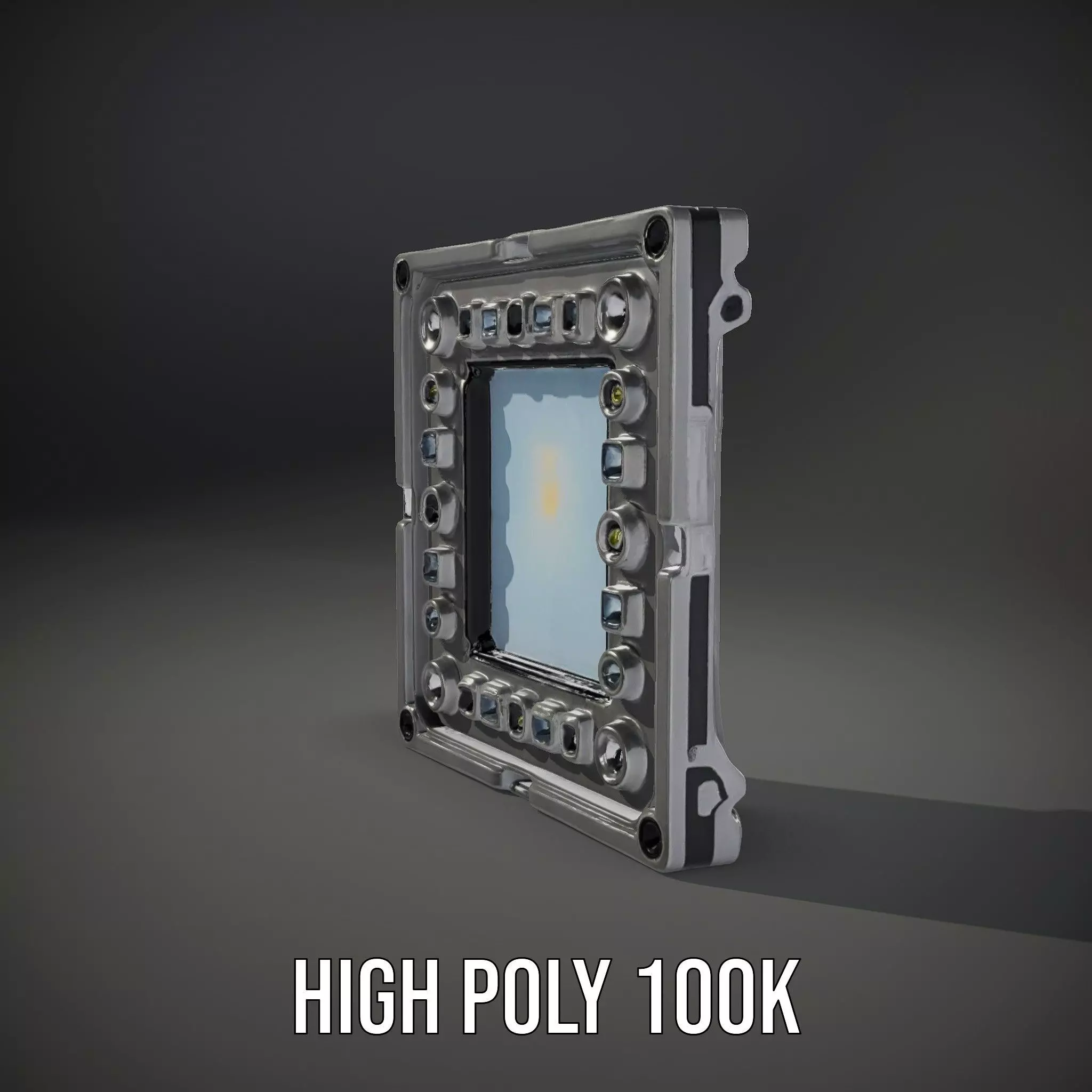 Industrial LED Light Panel model pack Low-poly 3D model_8