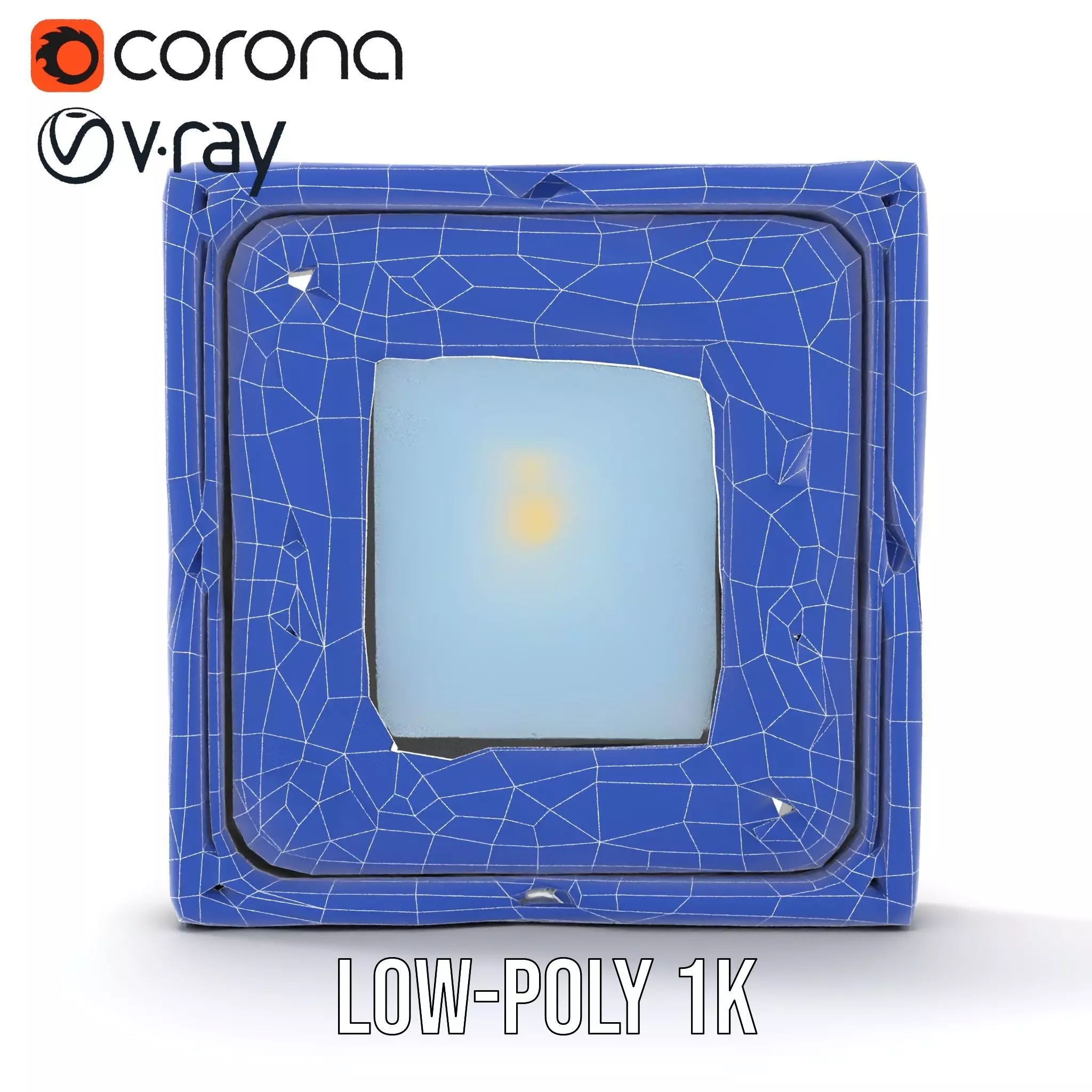 Industrial LED Light Panel model pack Low-poly 3D model_14