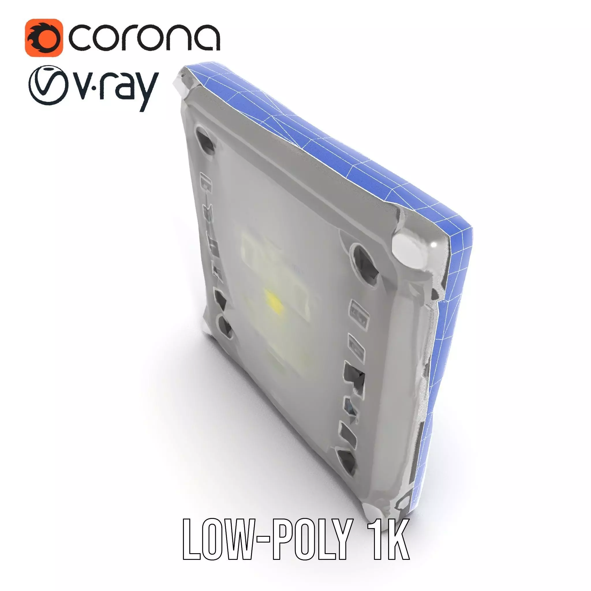 Industrial LED Light Panel model pack Low-poly 3D model_30