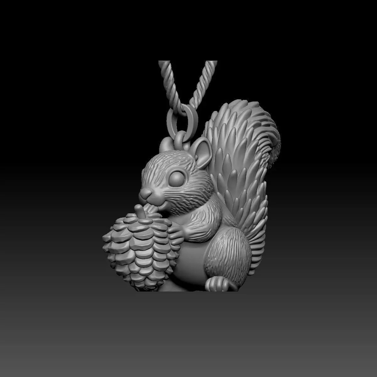 Squirrel Pendant 3D model_4