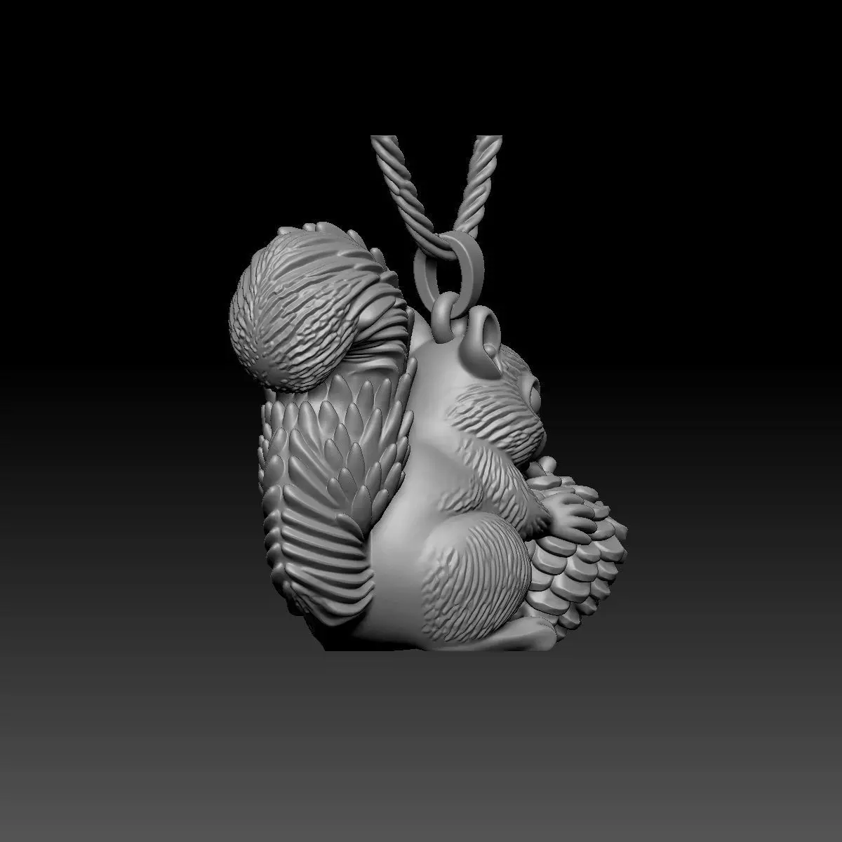 Squirrel Pendant 3D model_2