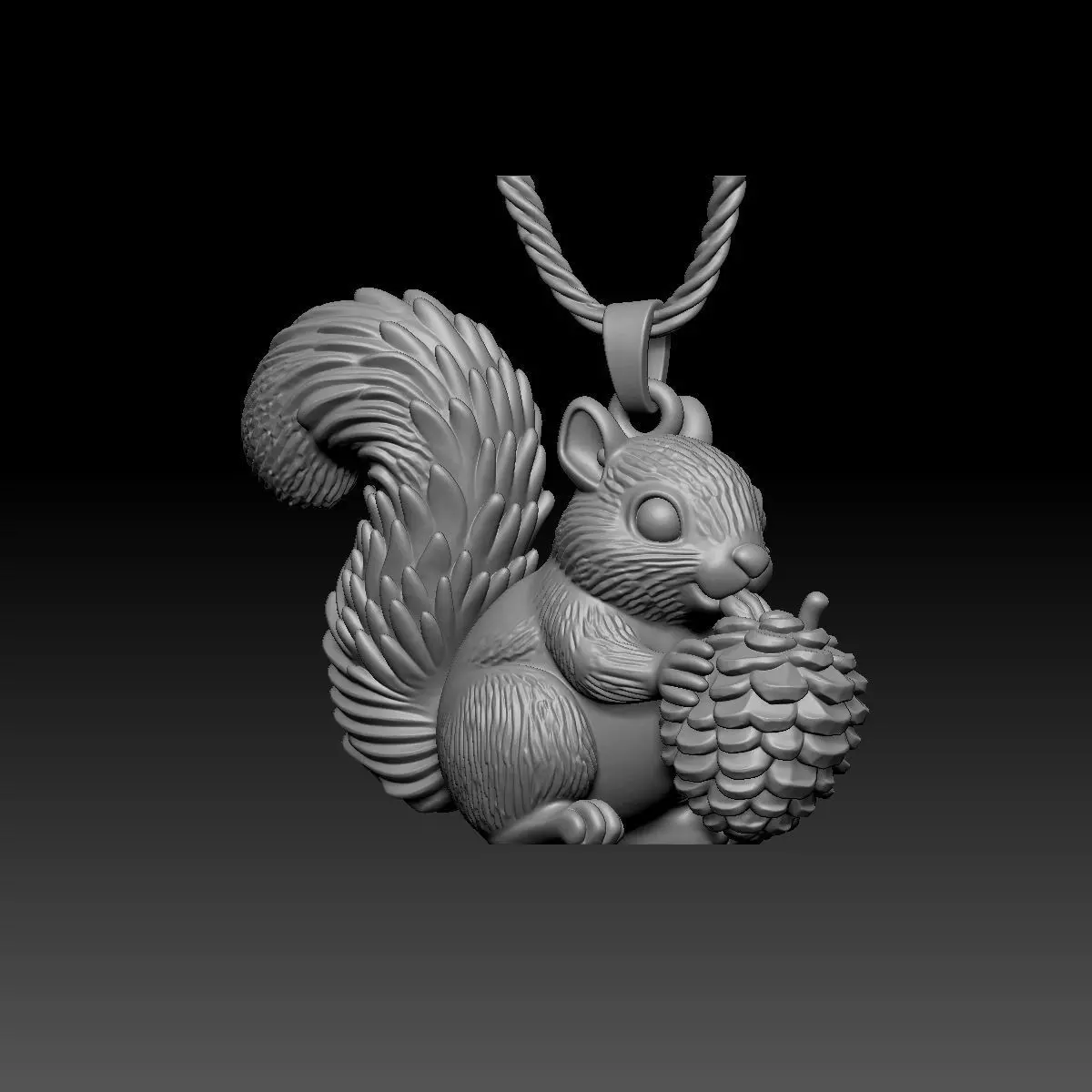 Squirrel Pendant 3D model_0