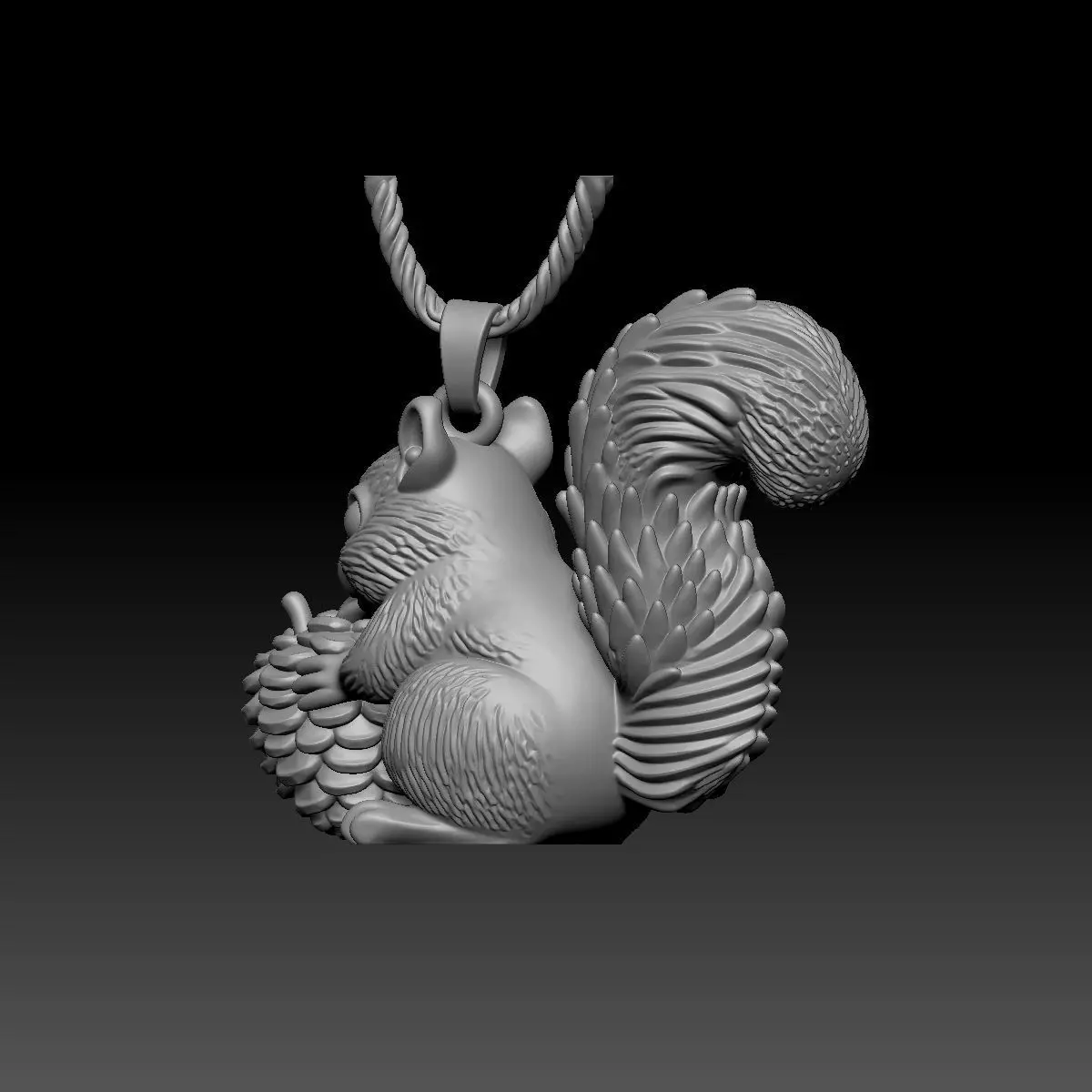 Squirrel Pendant 3D model_1