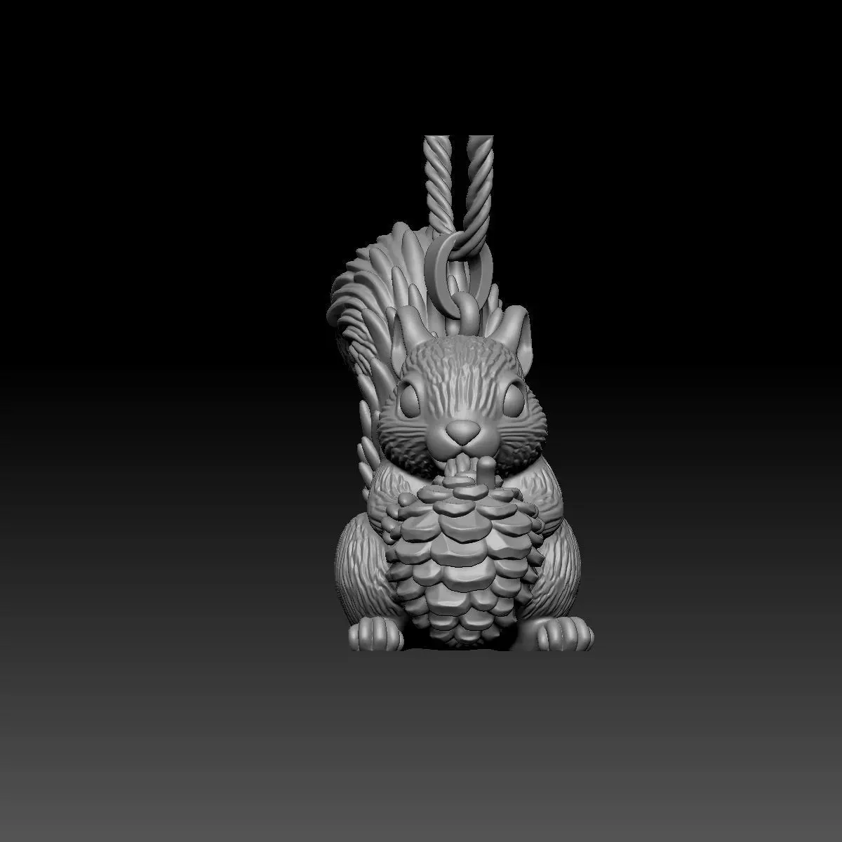 Squirrel Pendant 3D model_5