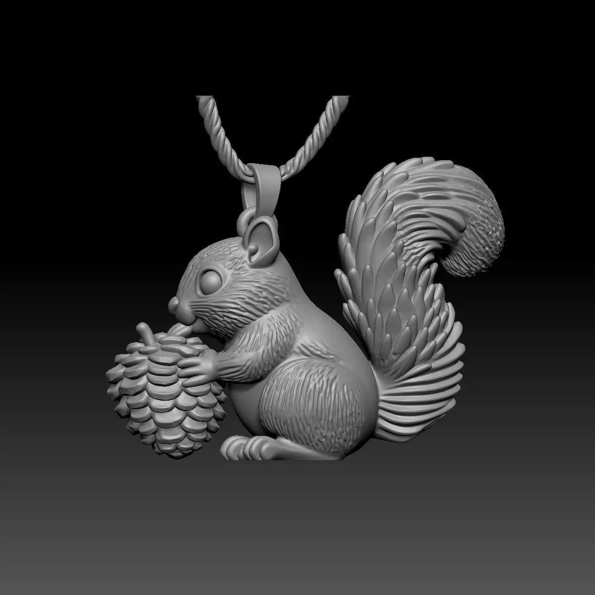 Squirrel Pendant 3D model_8