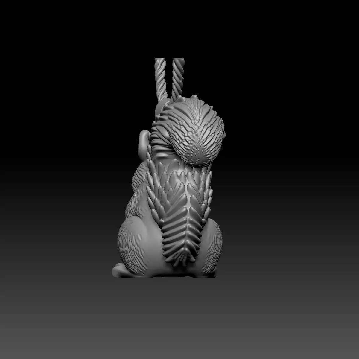 Squirrel Pendant 3D model_9