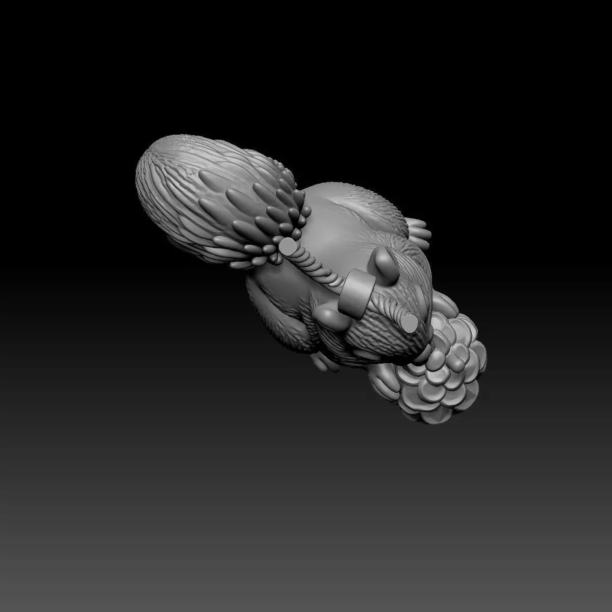 Squirrel Pendant 3D model_6