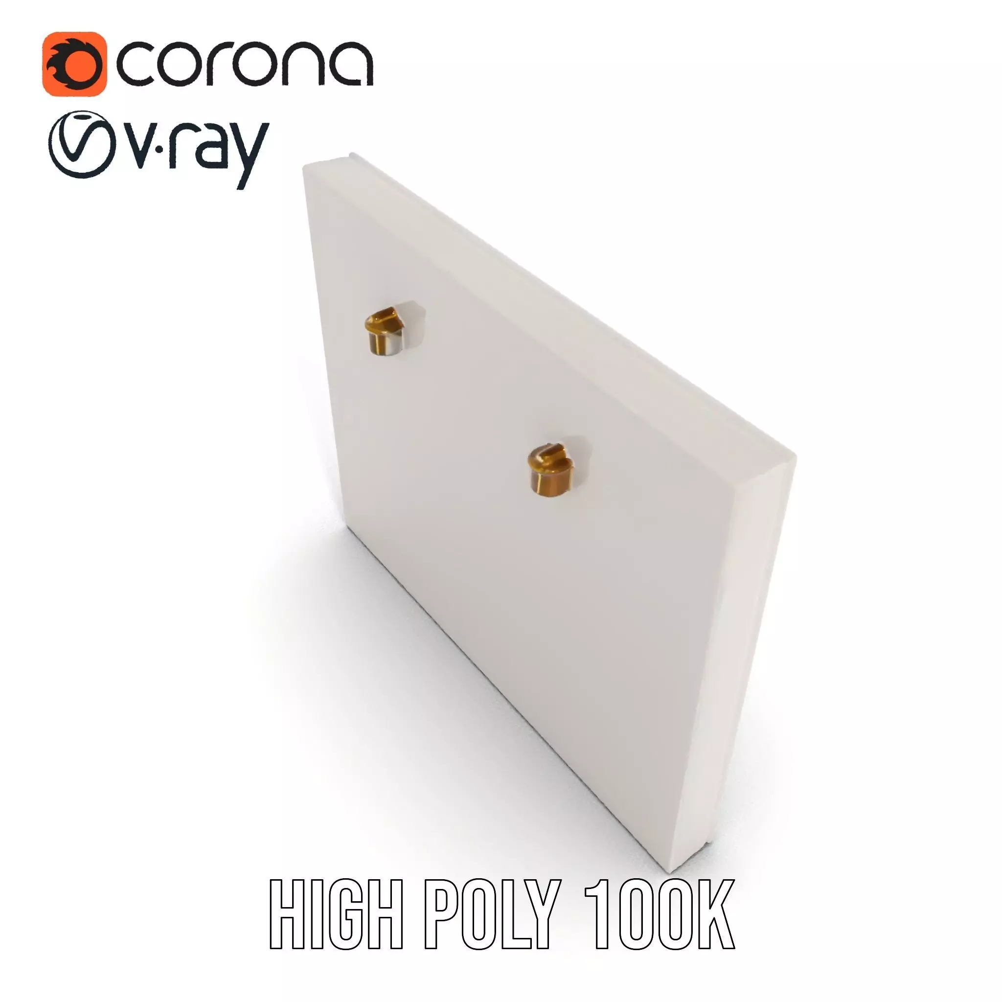 Modern White Frame Model Pack with Clip  Poster Detail Low-poly 3D model_23