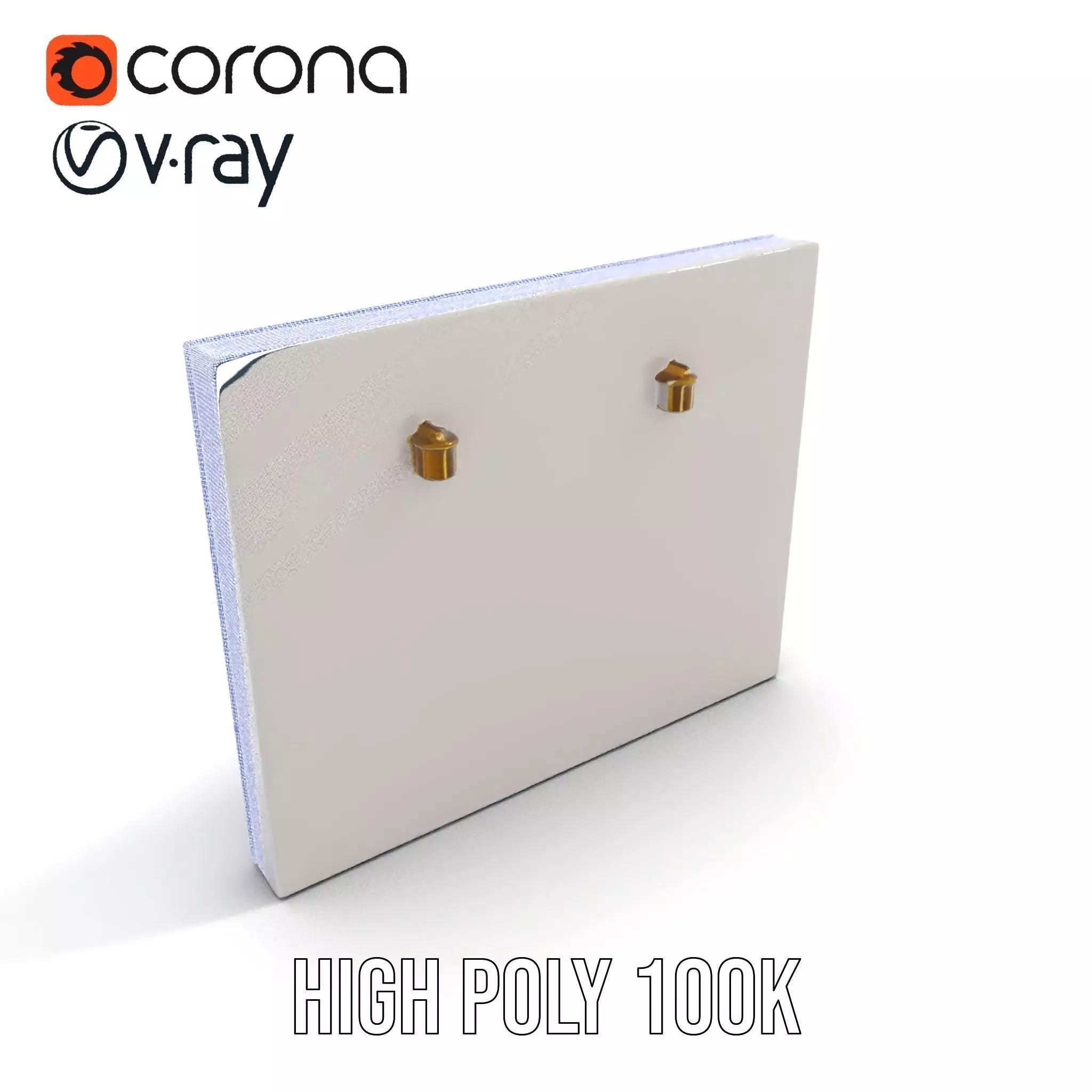 Modern White Frame Model Pack with Clip  Poster Detail Low-poly 3D model_29