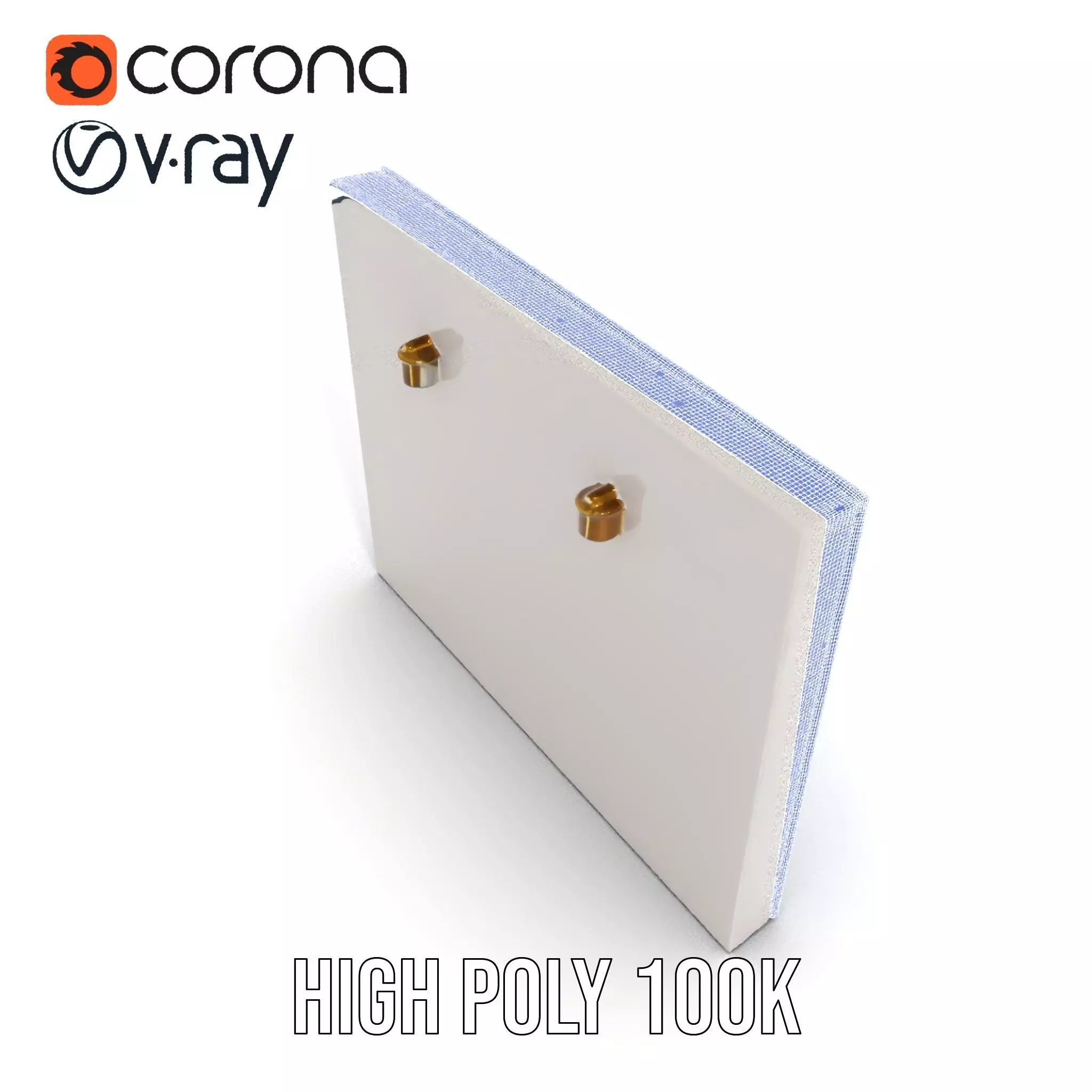 Modern White Frame Model Pack with Clip  Poster Detail Low-poly 3D model_26