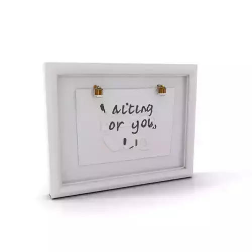 Modern White Frame Model Pack with Clip  Poster Detail Low-poly 3D model