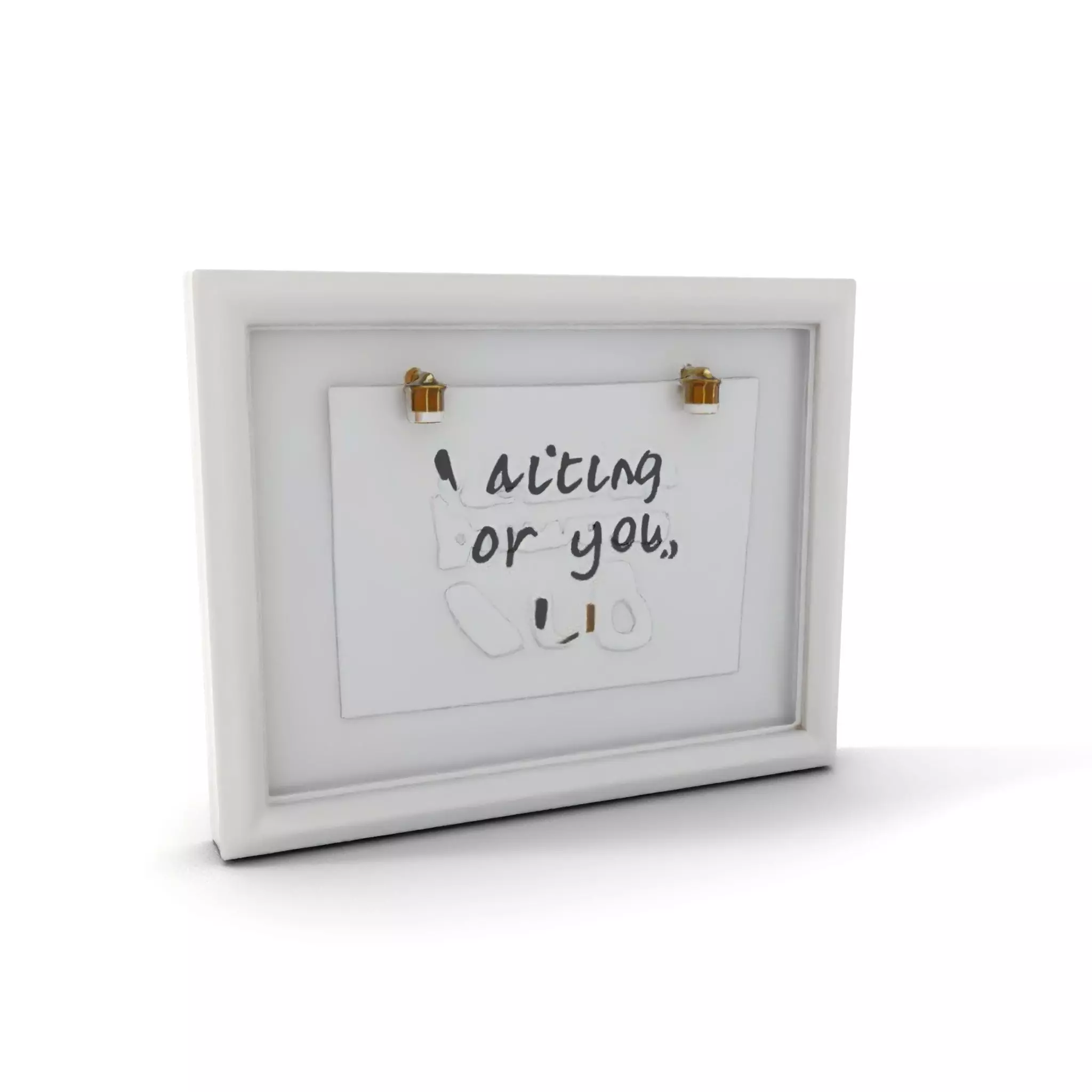 Modern White Frame Model Pack with Clip  Poster Detail Low-poly 3D model_0