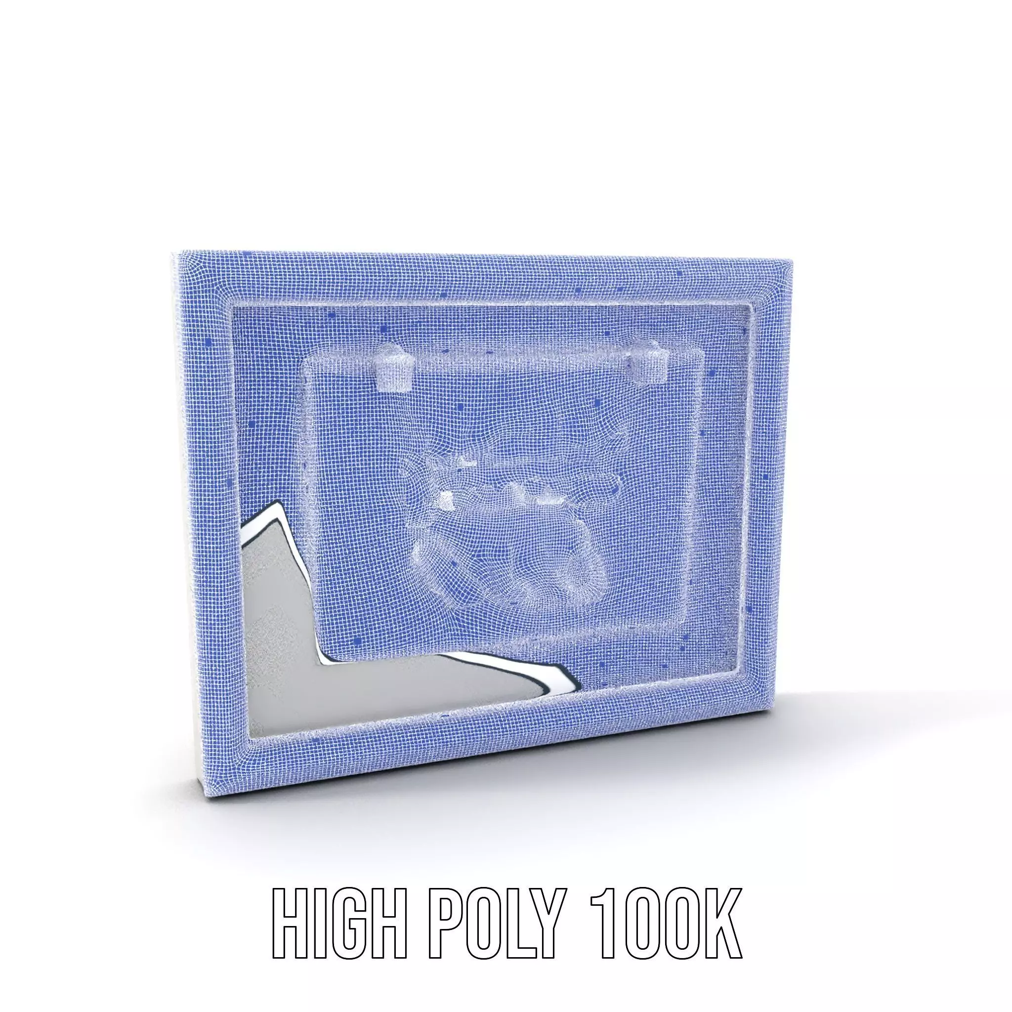 Modern White Frame Model Pack with Clip  Poster Detail Low-poly 3D model_4