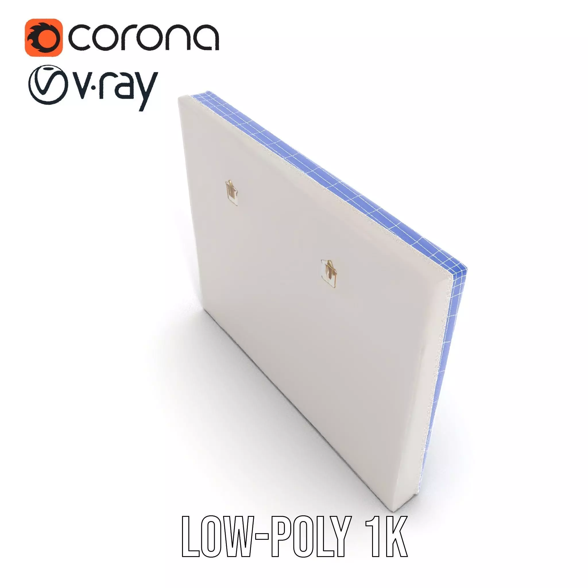 Modern White Frame Model Pack with Clip  Poster Detail Low-poly 3D model_14