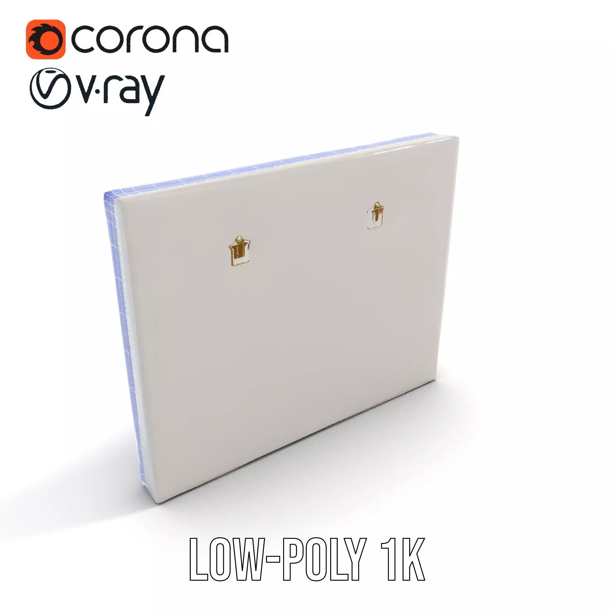 Modern White Frame Model Pack with Clip  Poster Detail Low-poly 3D model_19