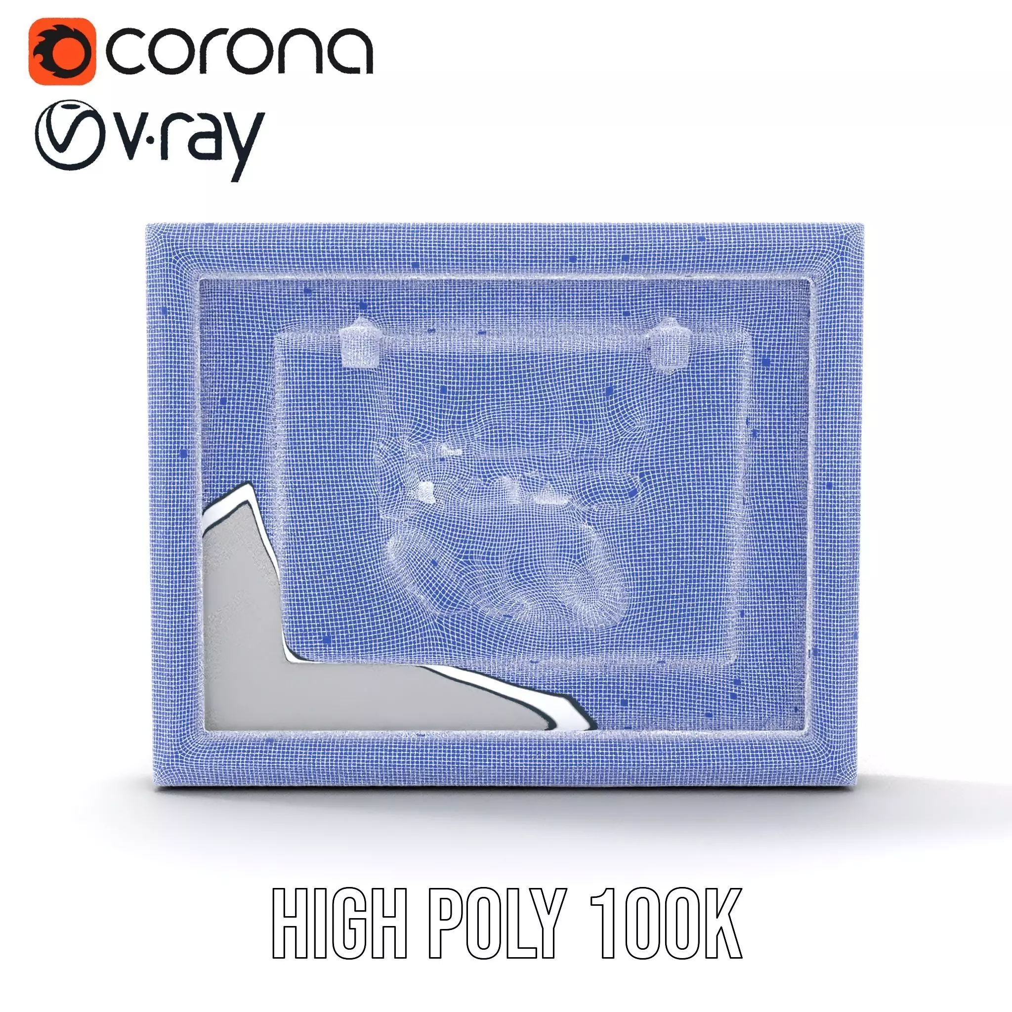 Modern White Frame Model Pack with Clip  Poster Detail Low-poly 3D model_32