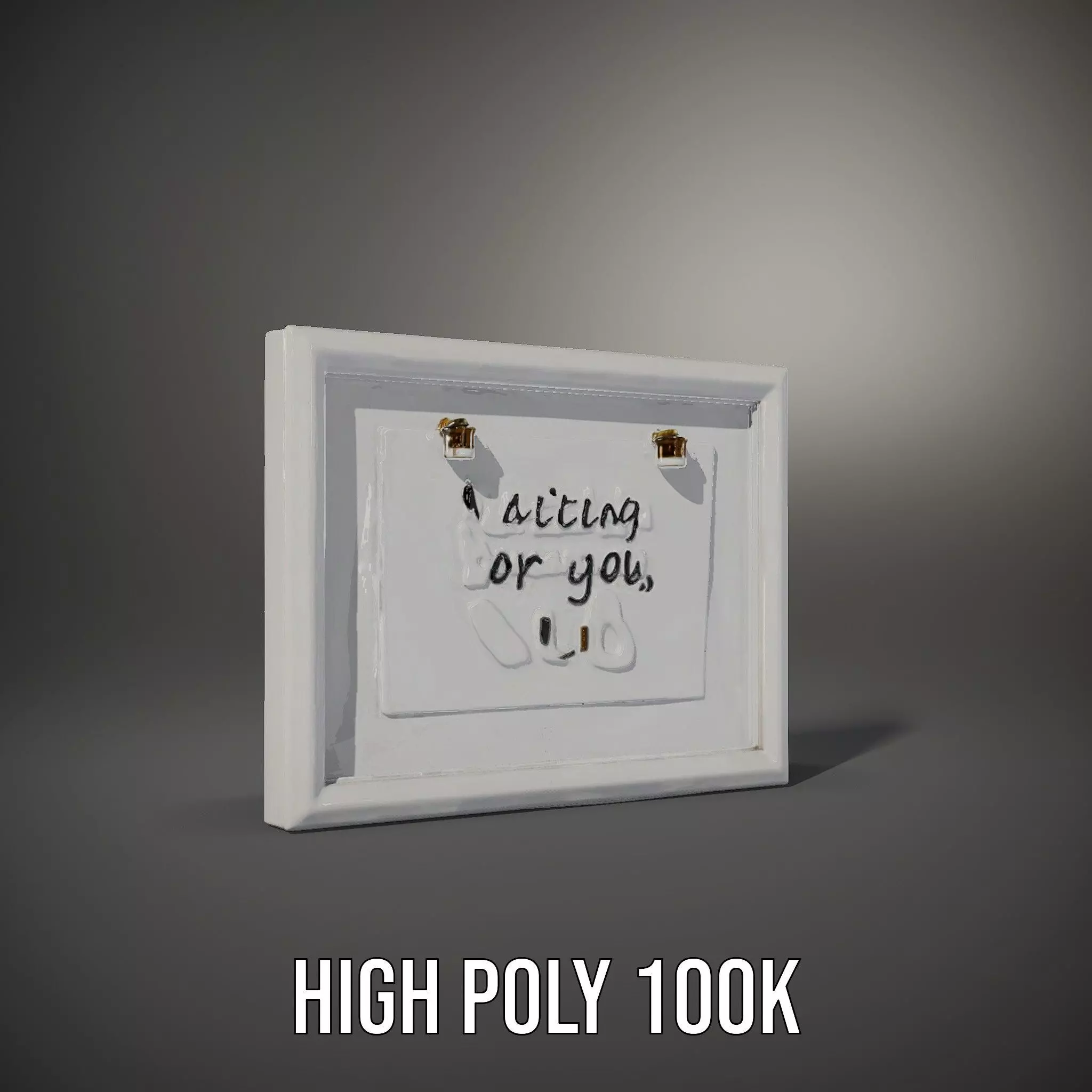 Modern White Frame Model Pack with Clip  Poster Detail Low-poly 3D model_8