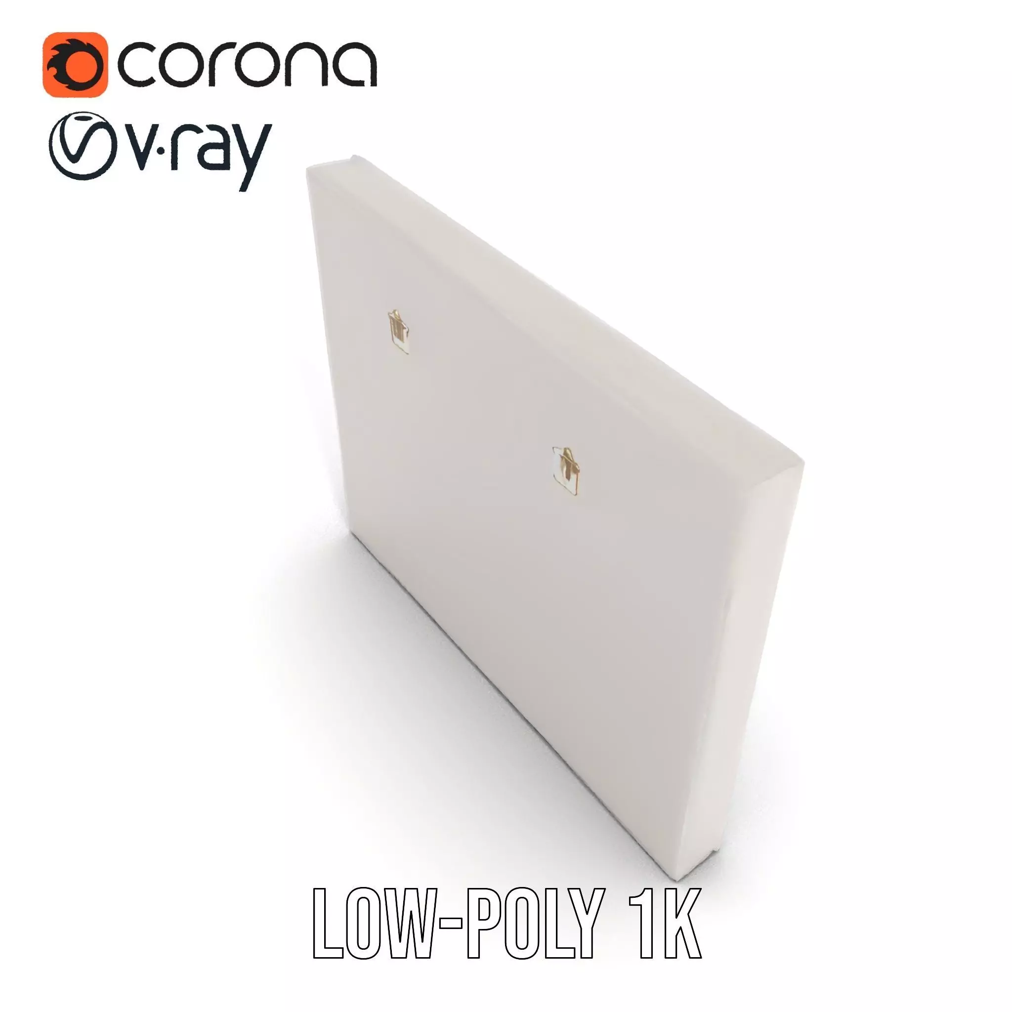 Modern White Frame Model Pack with Clip  Poster Detail Low-poly 3D model_12