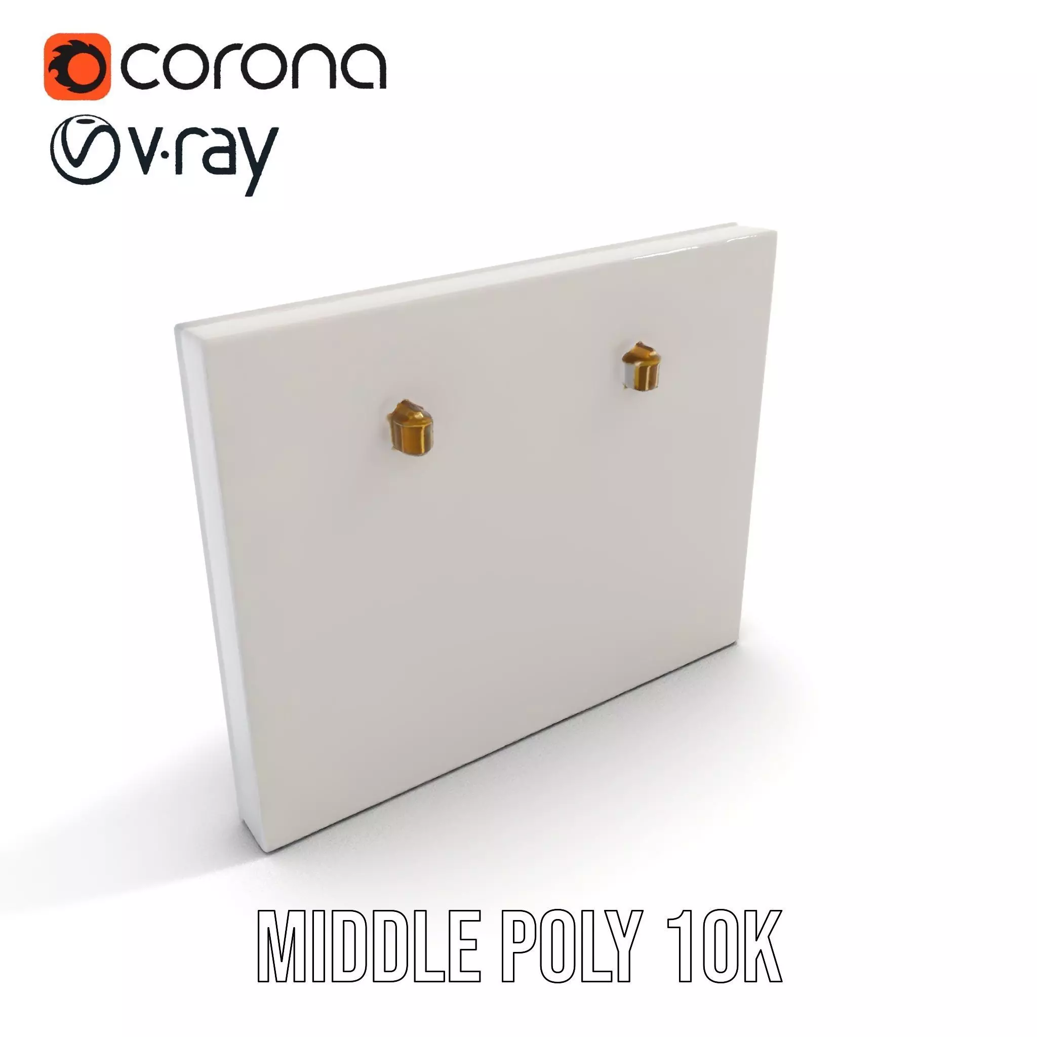 Modern White Frame Model Pack with Clip  Poster Detail Low-poly 3D model_11