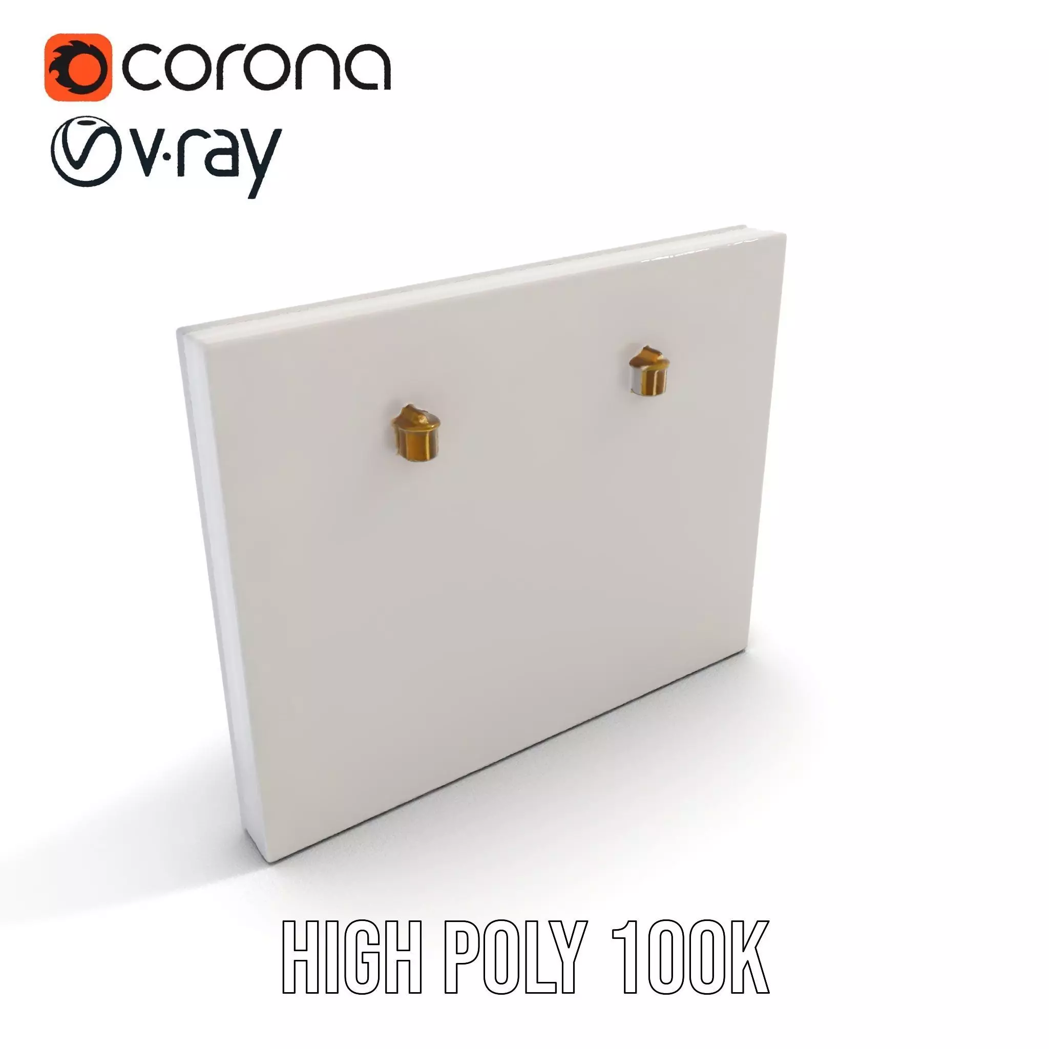 Modern White Frame Model Pack with Clip  Poster Detail Low-poly 3D model_17