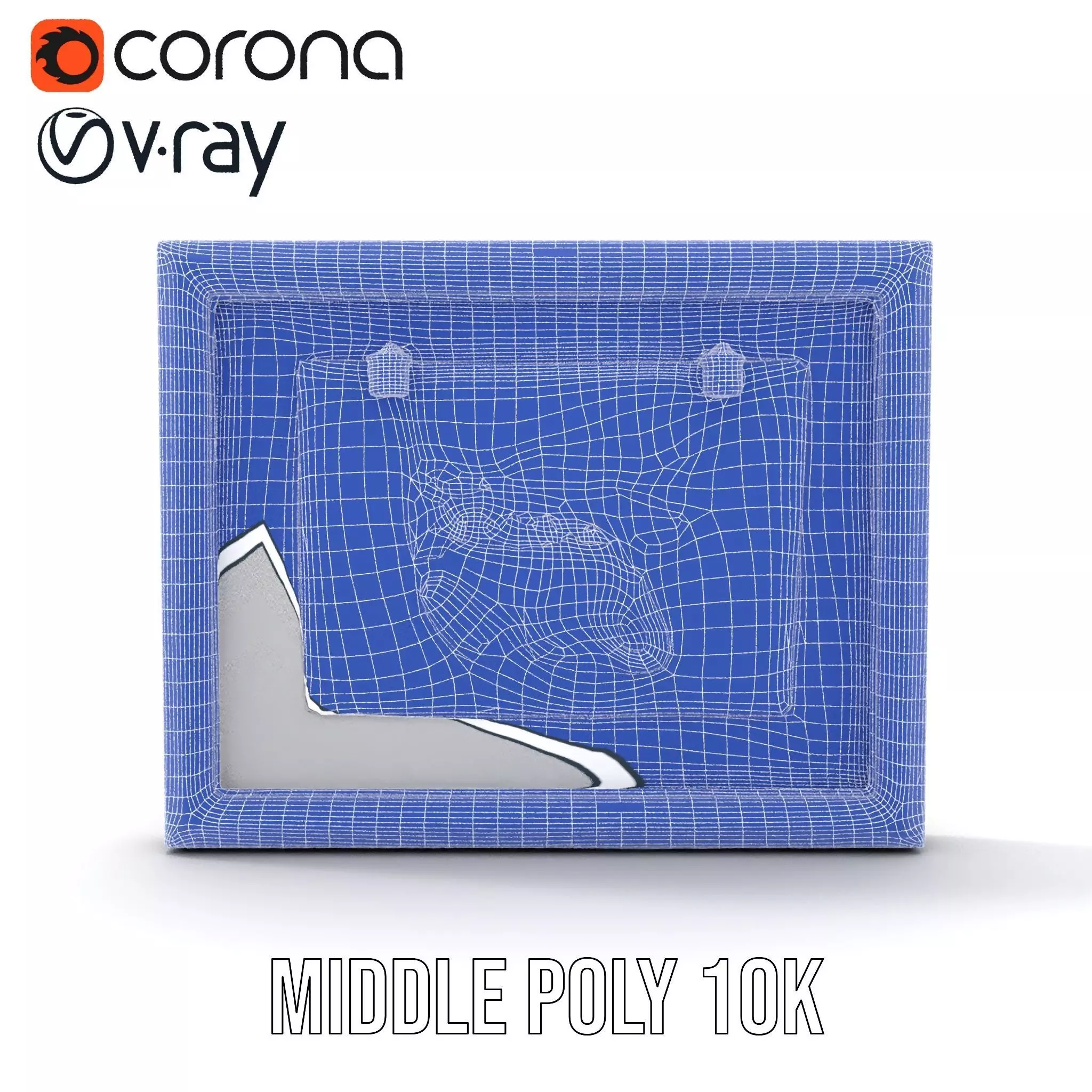 Modern White Frame Model Pack with Clip  Poster Detail Low-poly 3D model_18