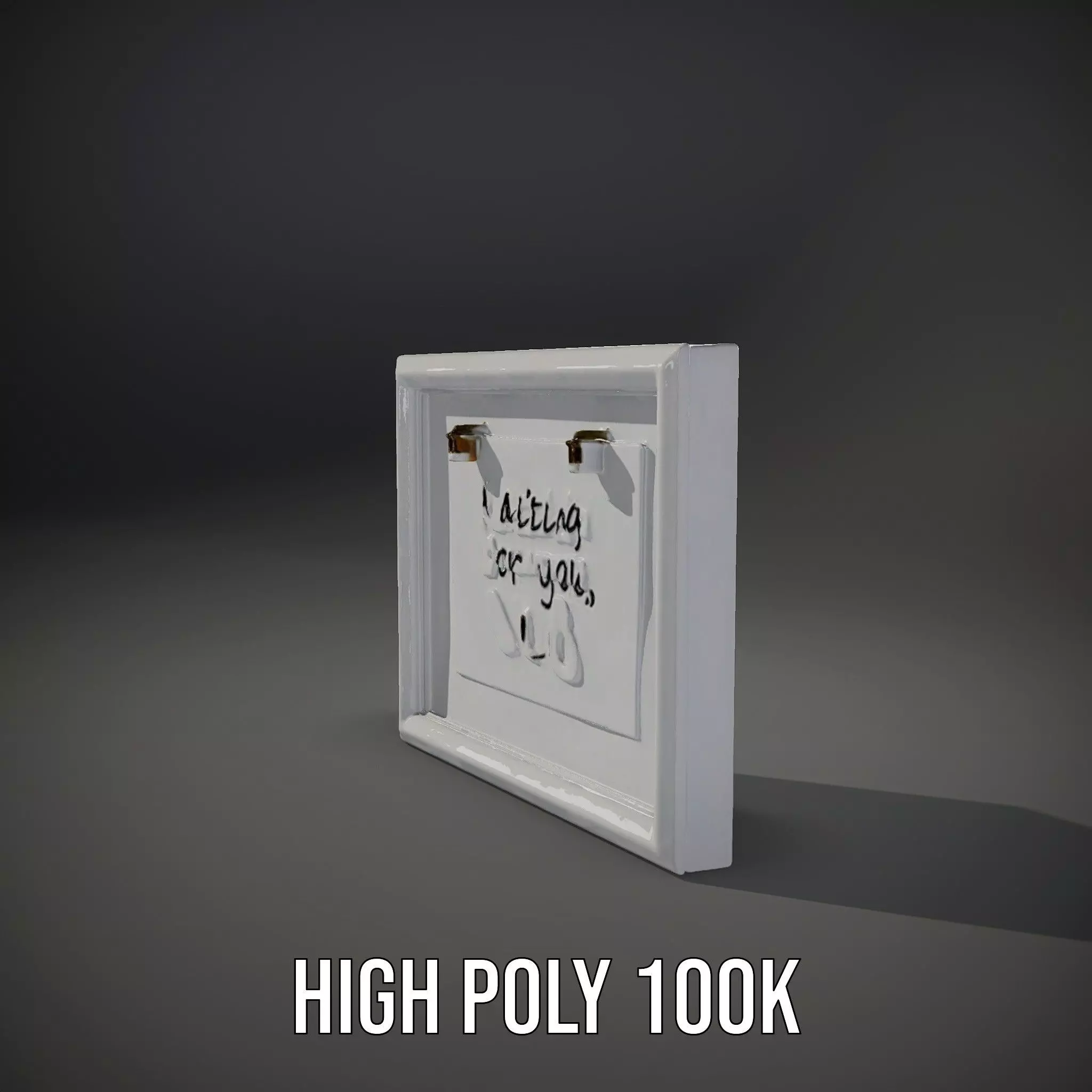 Modern White Frame Model Pack with Clip  Poster Detail Low-poly 3D model_10