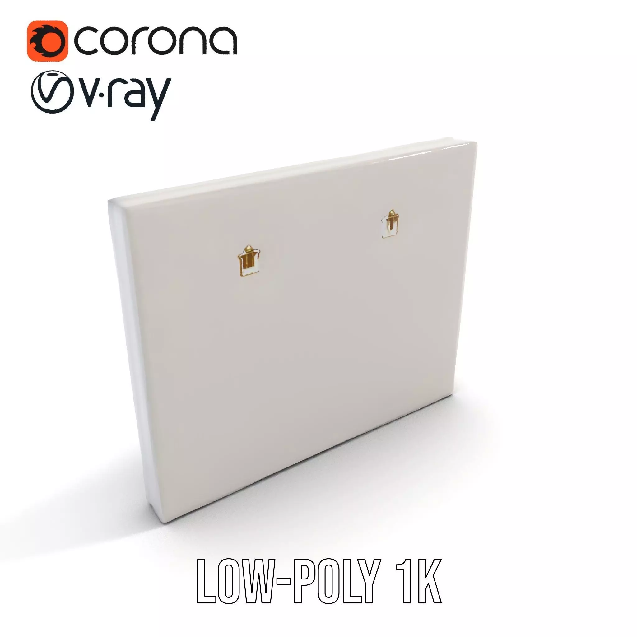 Modern White Frame Model Pack with Clip  Poster Detail Low-poly 3D model_7