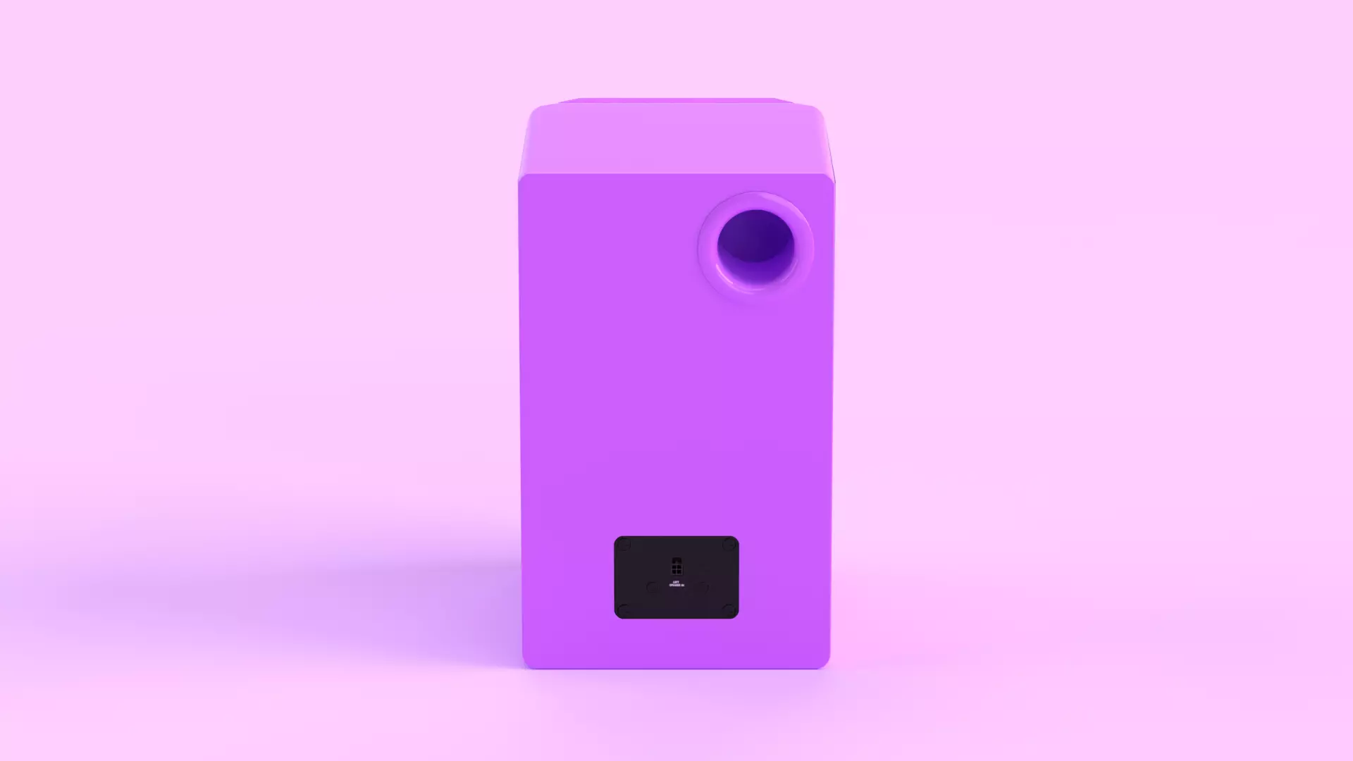 Prime Wireless Speaker Purple Low-poly 3D model_4